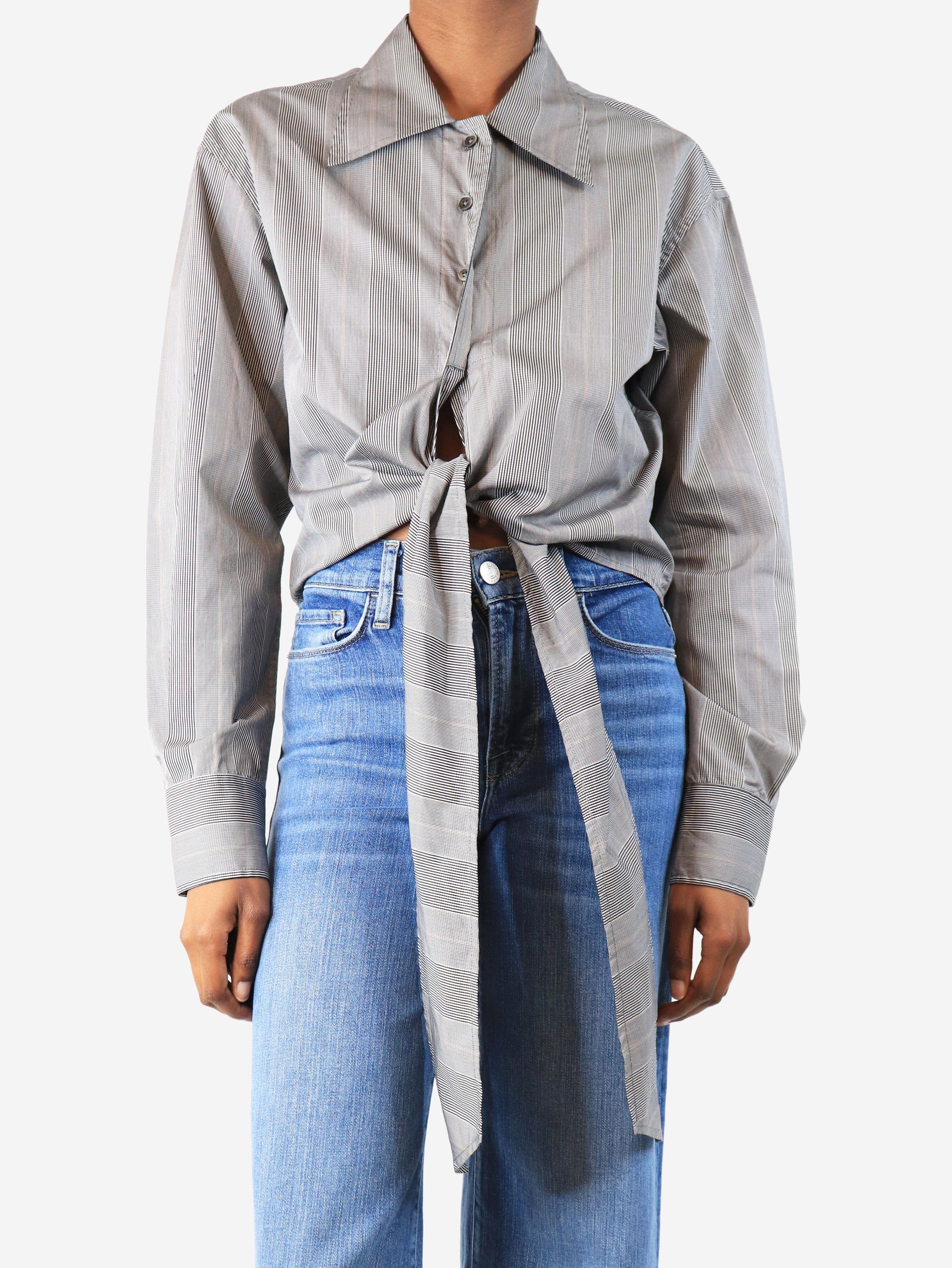 Our Legacy Black check tie front shirt - UK 6 Size XS / US 0-2 / IT 36-38 - 3 Thumbnail