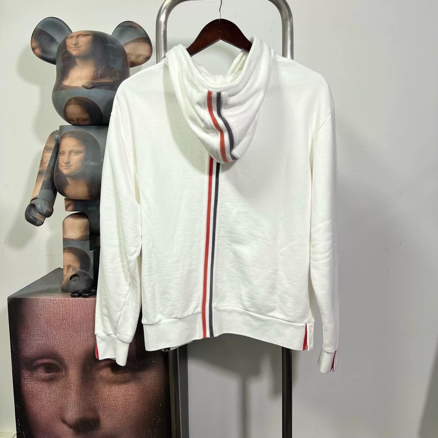 Thom Browne Thom Browne RWB Stripe White Hoodie Size 3 Size US L / EU 52-54 / 3 - 2 Thumbnail