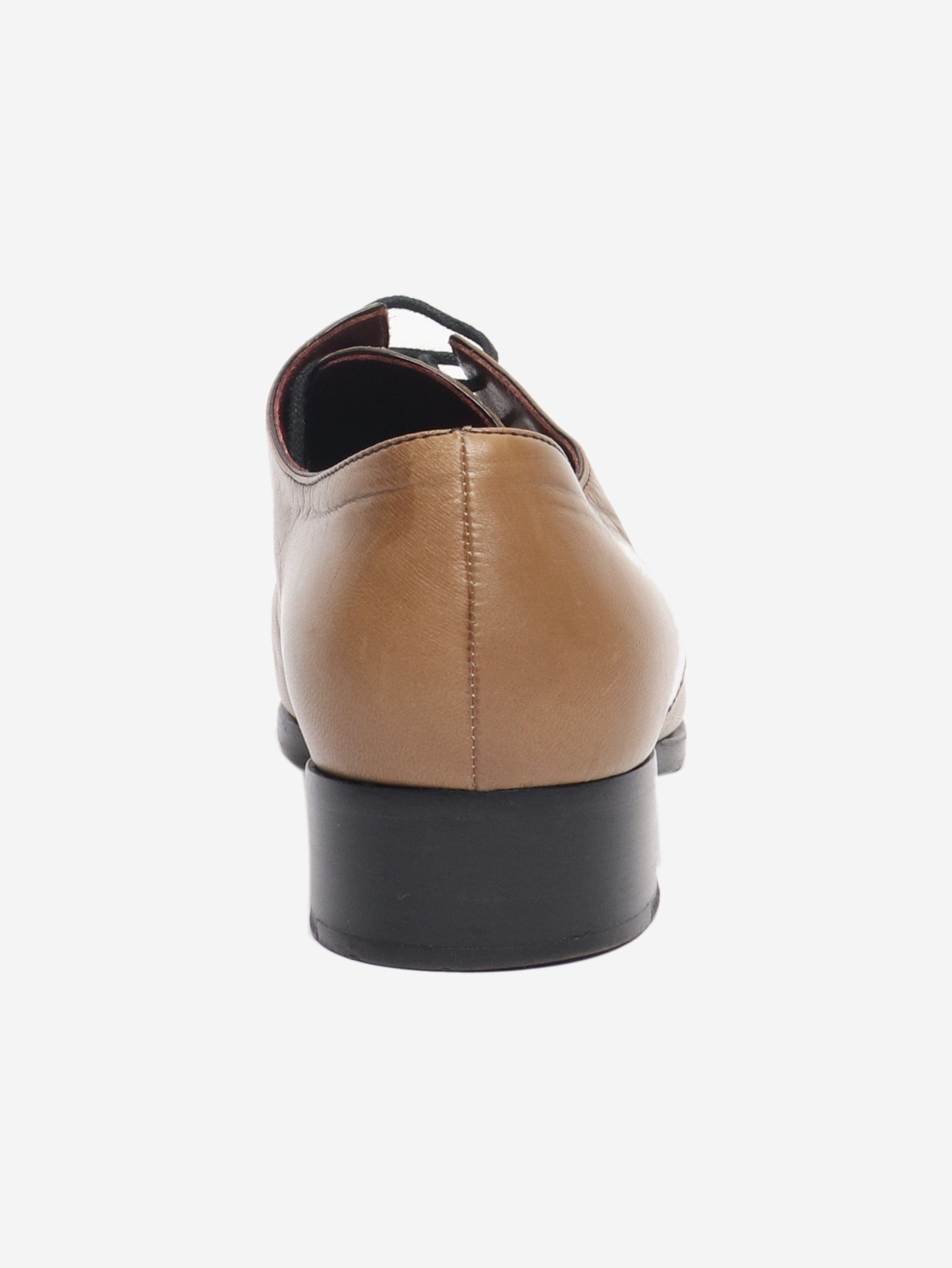 Prada Tan leather lace-up shoes - EU 38 Size US 7.5 / IT 37.5 - 4 Thumbnail
