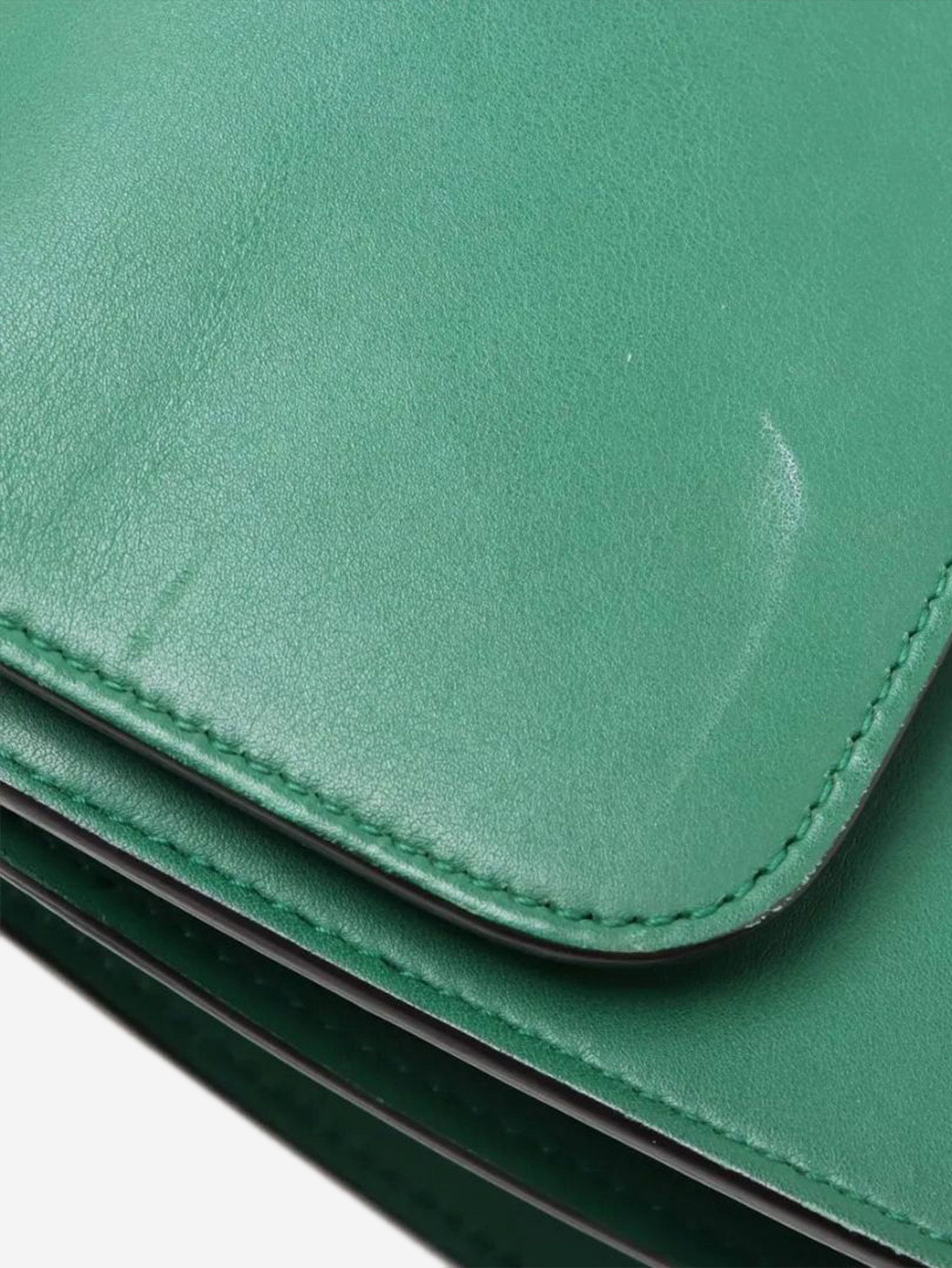 Gucci Green Interlocking G leather chain shoulder bag Size ONE SIZE - 12 Thumbnail