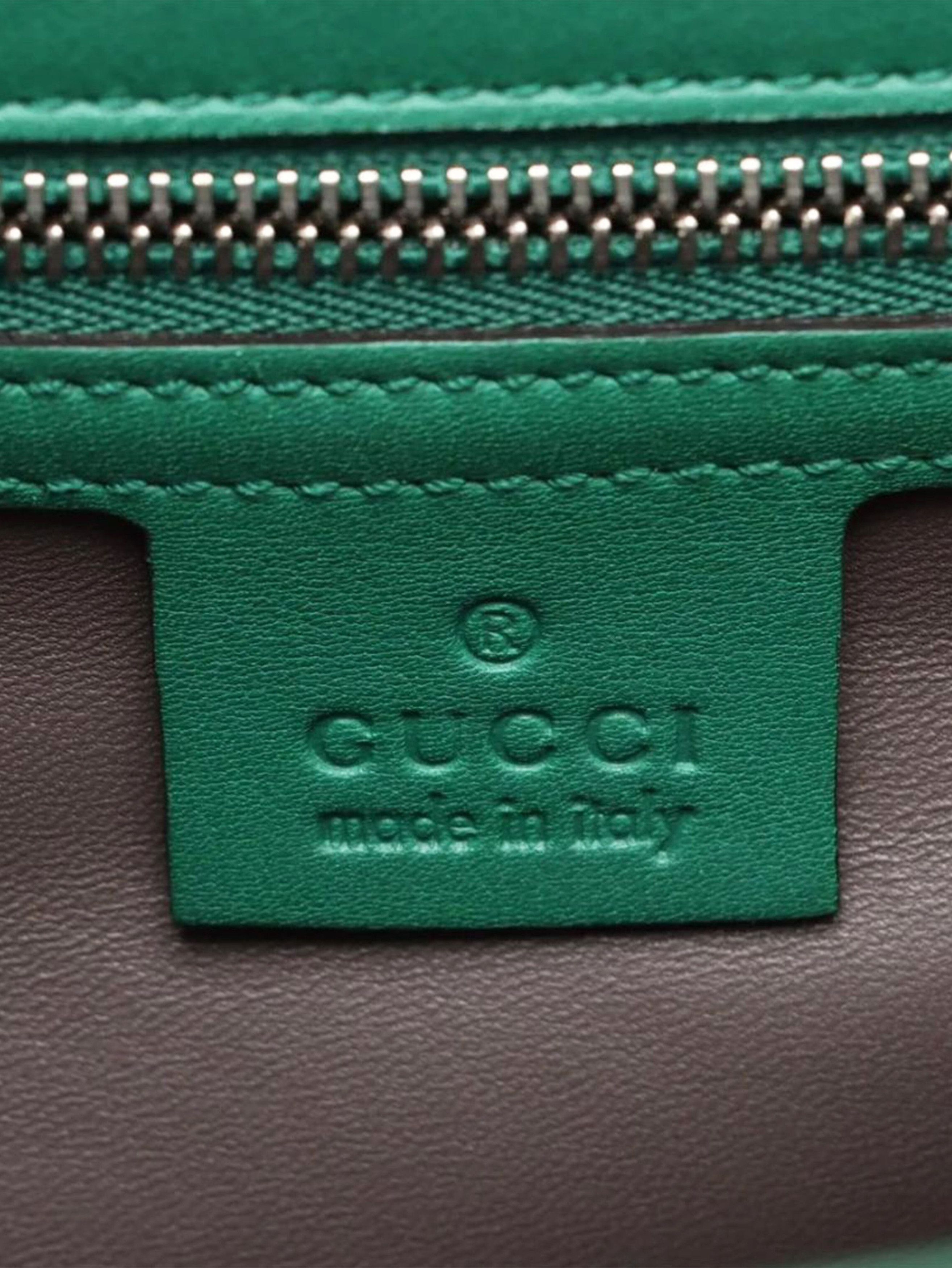 Gucci Green Interlocking G leather chain shoulder bag Size ONE SIZE - 11 Thumbnail