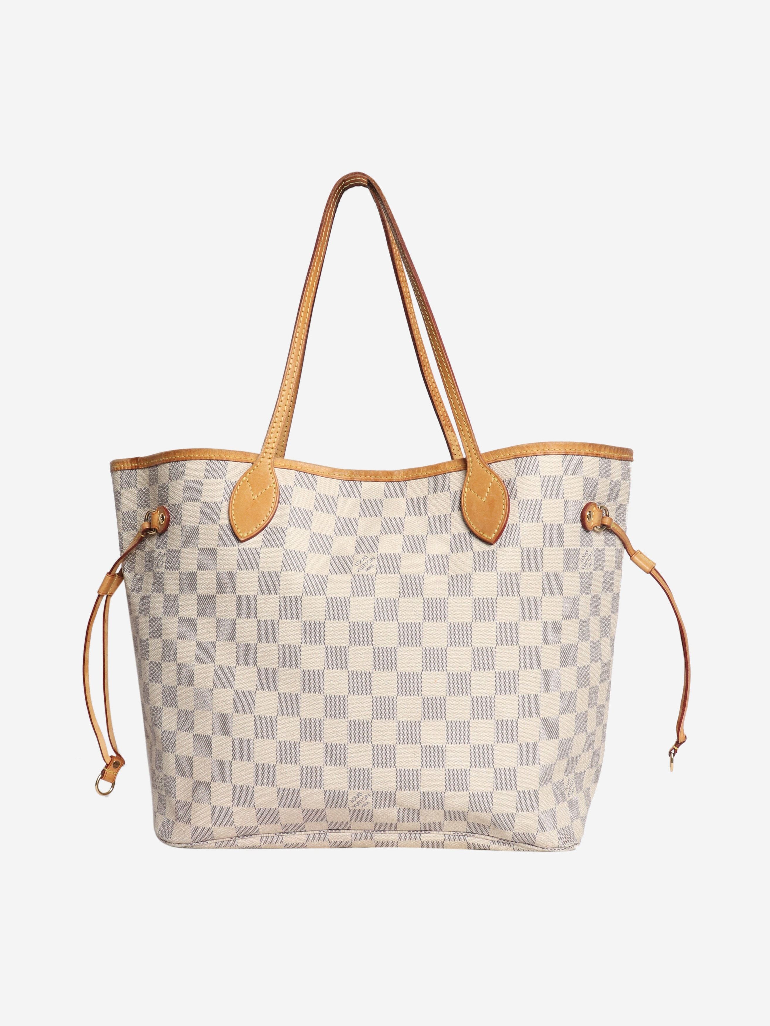 Louis Vuitton Cream 2012 Damier Azur Neverfull MM tote Size ONE SIZE - 3 Thumbnail