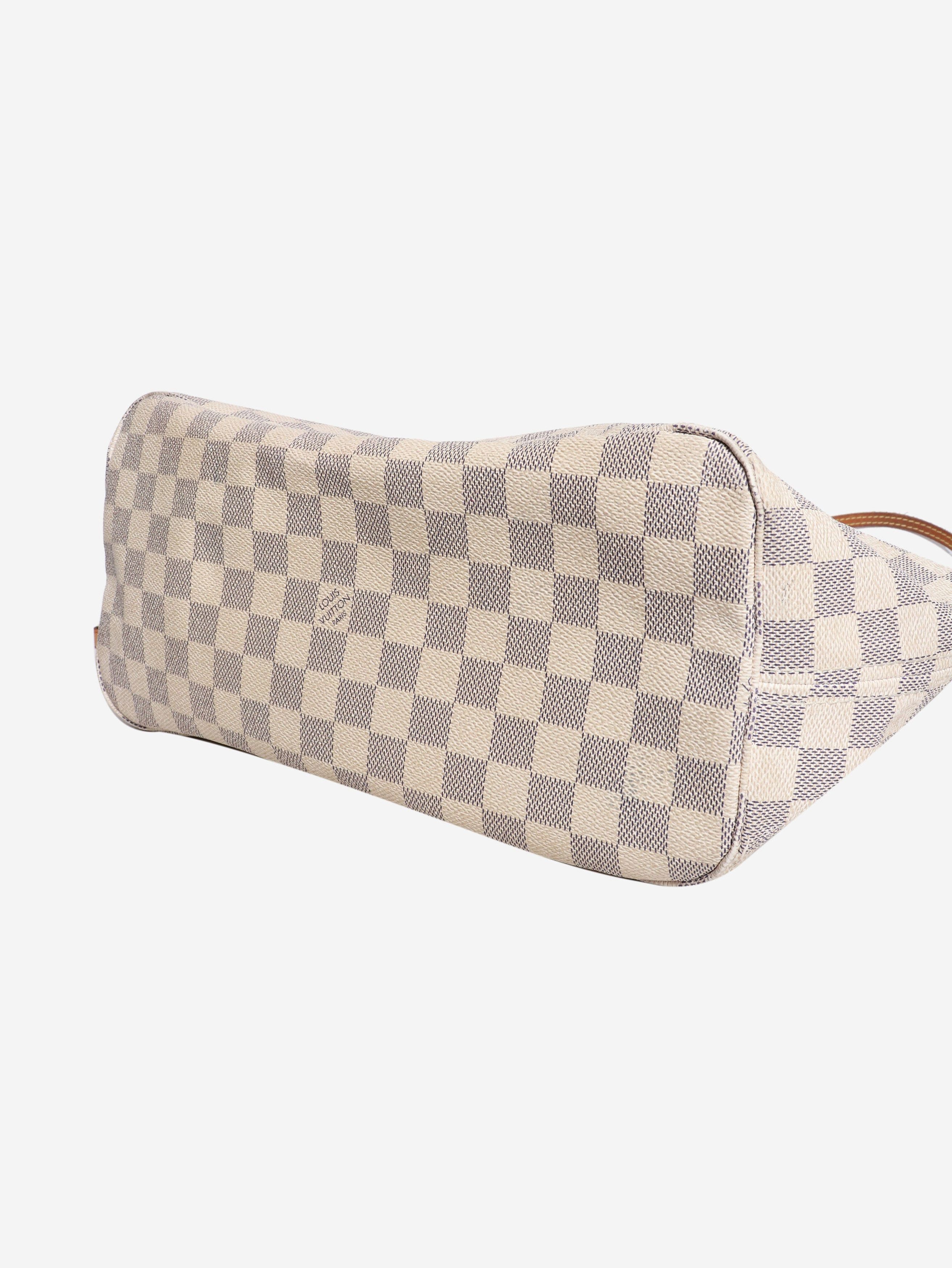 Louis Vuitton Cream 2012 Damier Azur Neverfull MM tote Size ONE SIZE - 4 Thumbnail