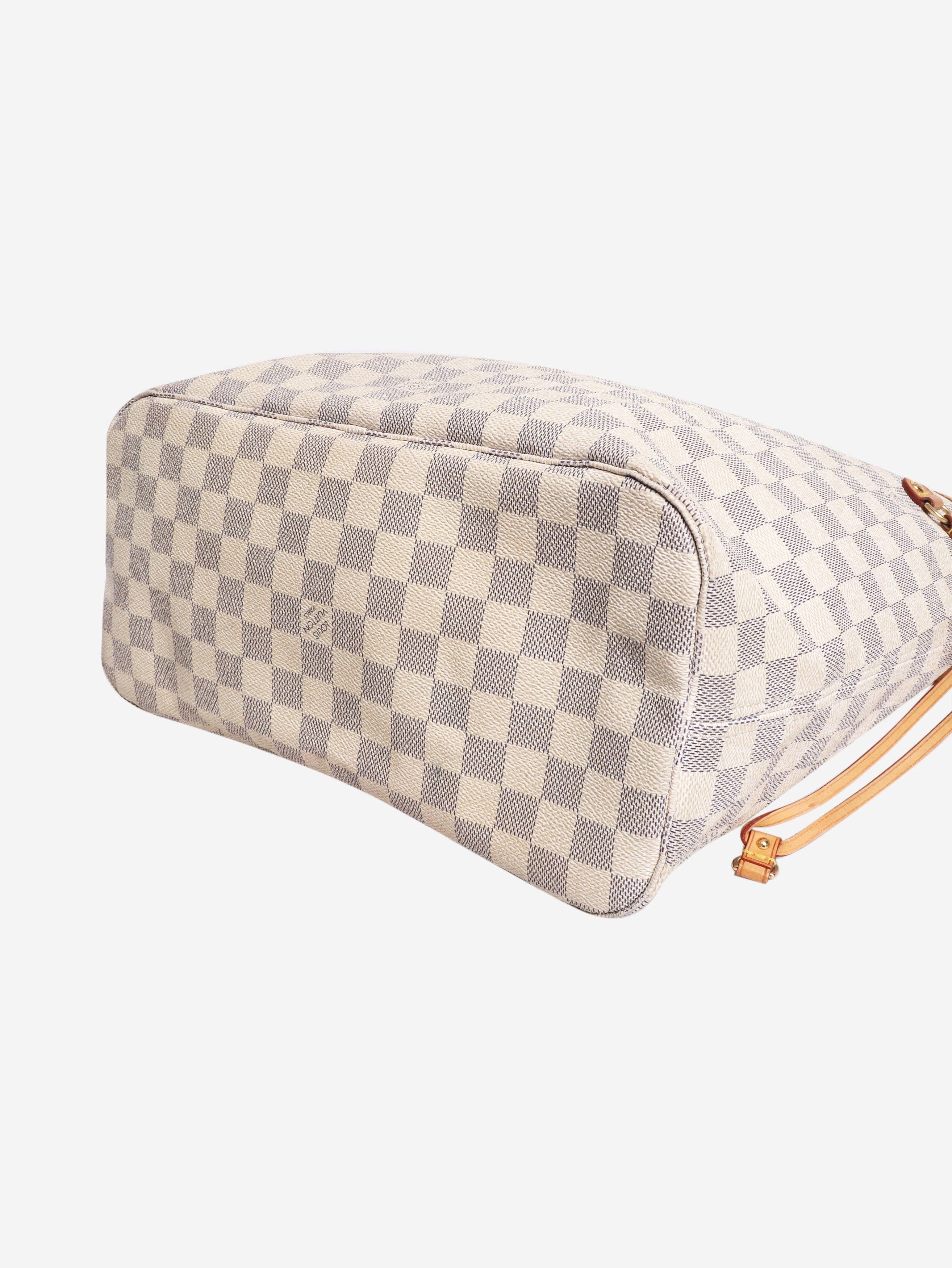 Louis Vuitton Cream 2012 Damier Azur Neverfull MM tote Size ONE SIZE - 5 Thumbnail