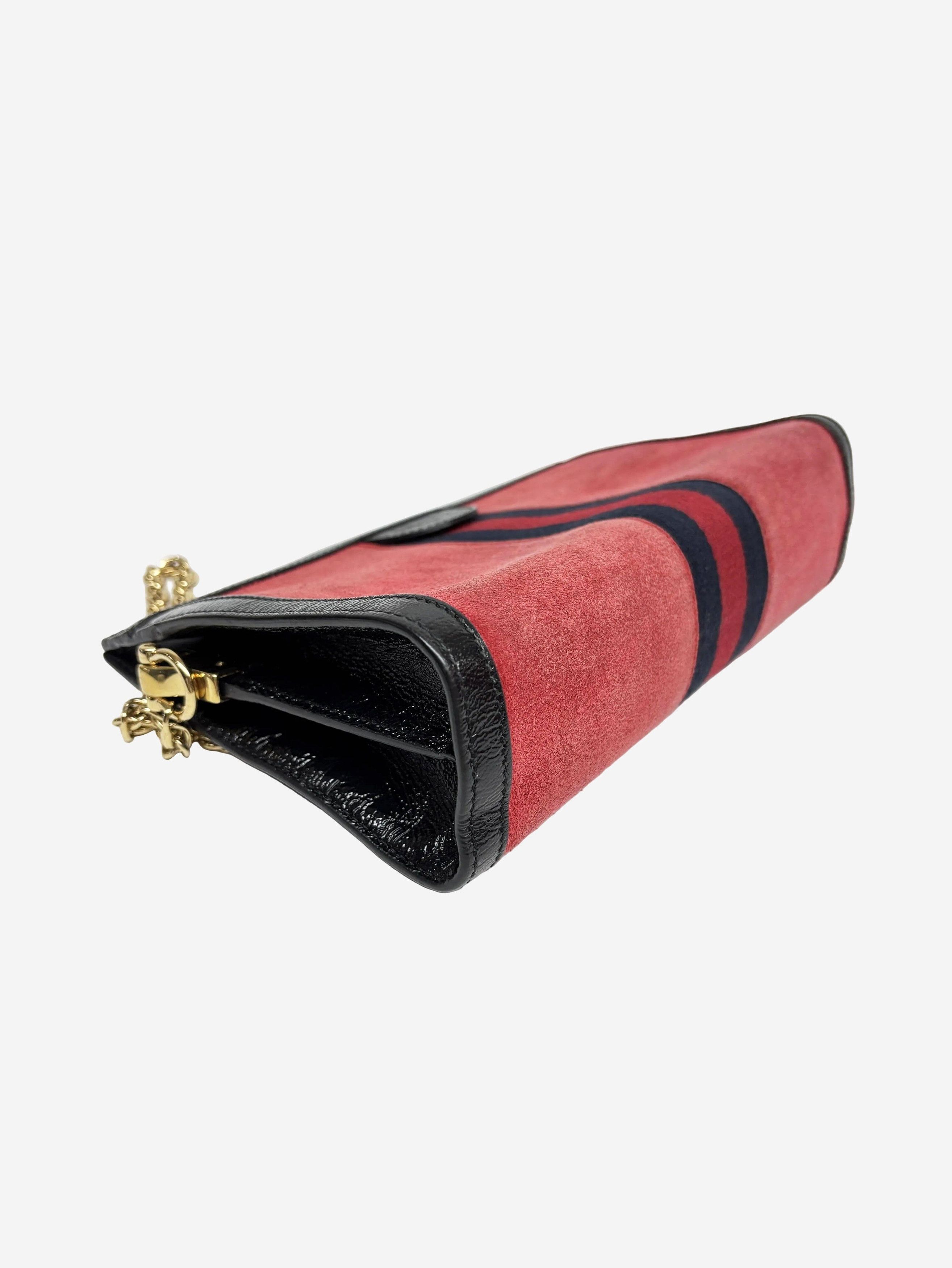 Gucci Red Ophidia suede GG shoulder bag Size ONE SIZE - 5 Thumbnail