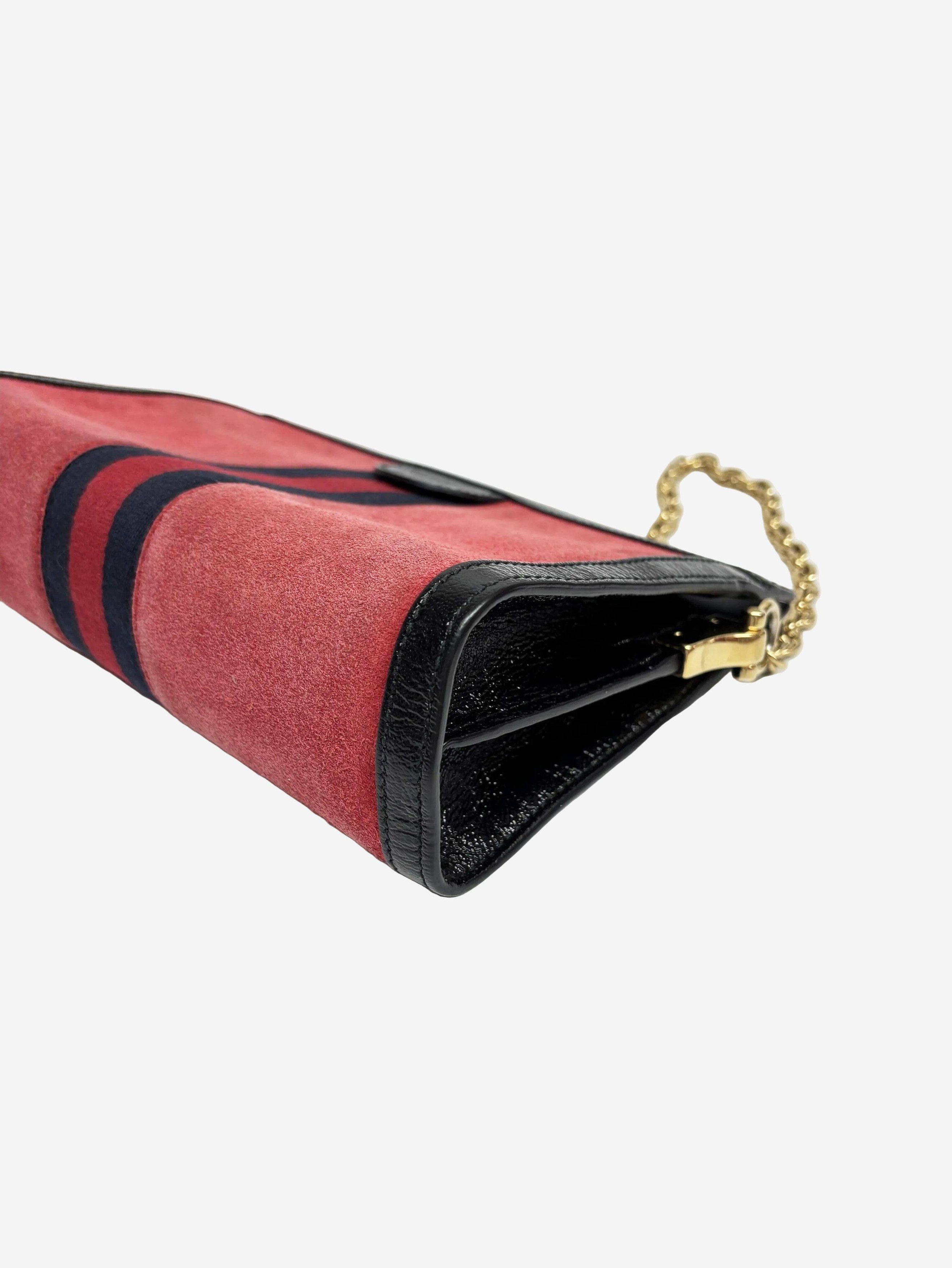 Gucci Red Ophidia suede GG shoulder bag Size ONE SIZE - 3 Thumbnail