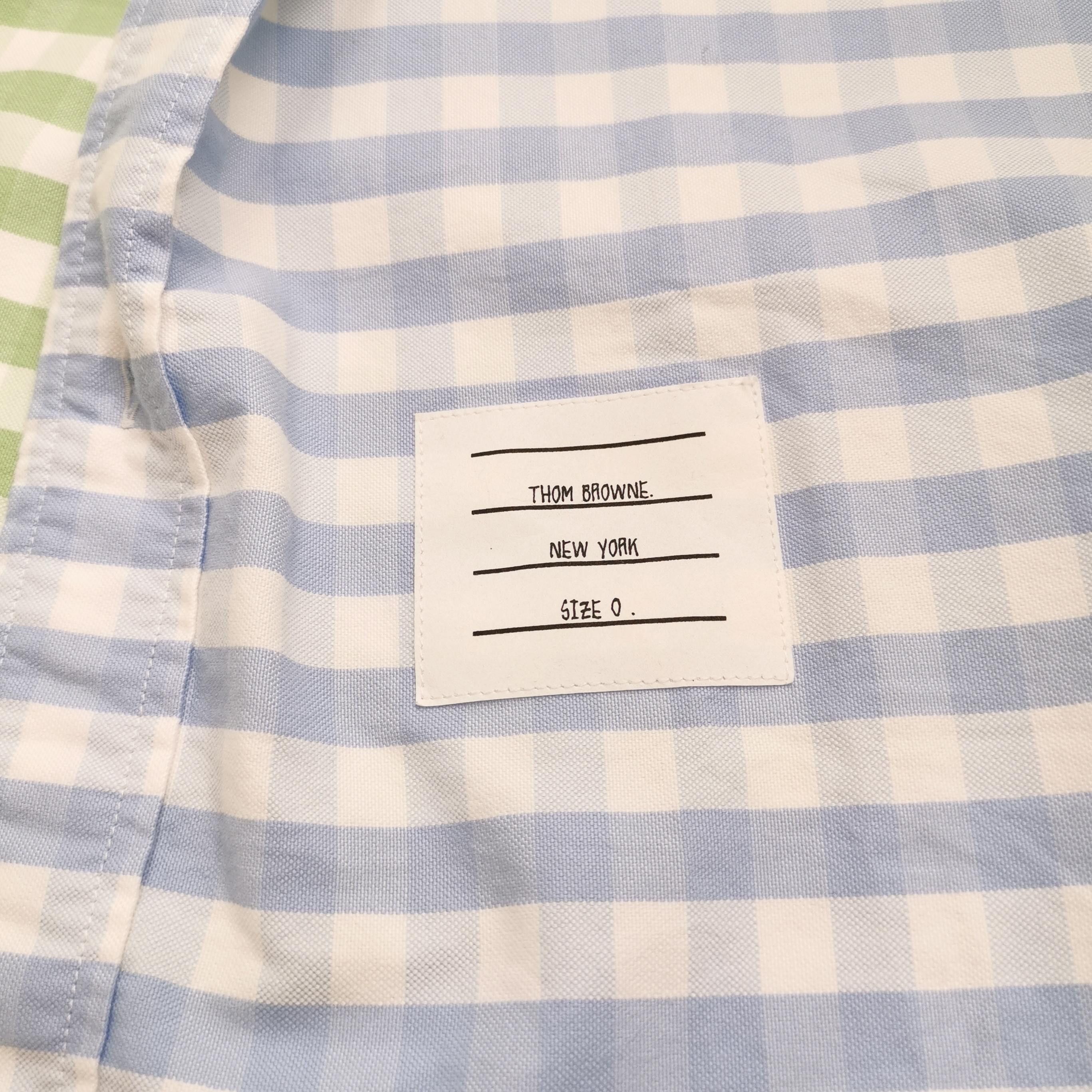 Thom Browne Thom Browne Funmix Gingham Check Shirt Size 0 Size US XS / EU 42 / 0 - 3 Thumbnail