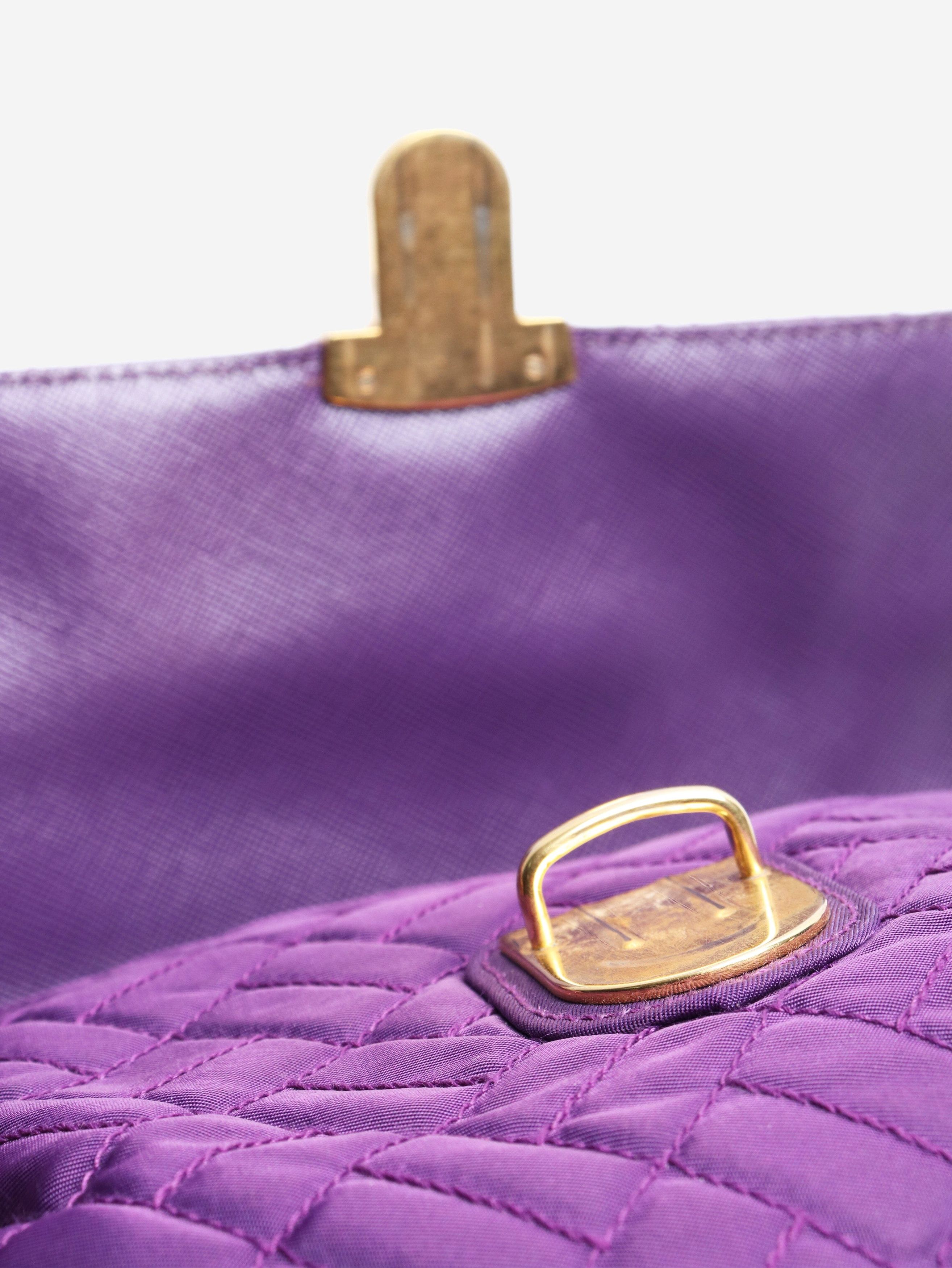 Prada Purple quilted tessuto shoulder bag Size ONE SIZE - 6 Thumbnail