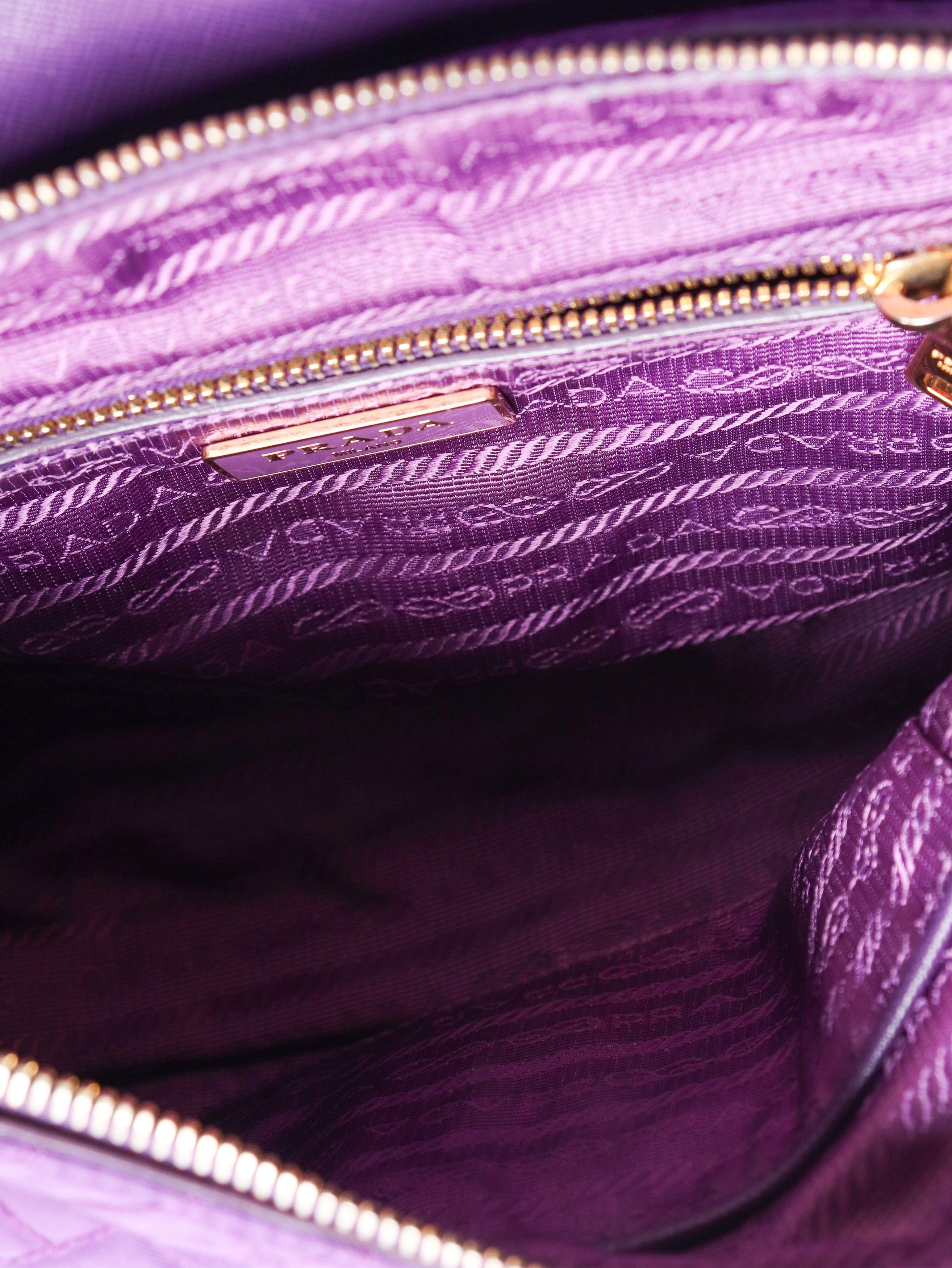 Prada Purple quilted tessuto shoulder bag Size ONE SIZE - 7 Thumbnail