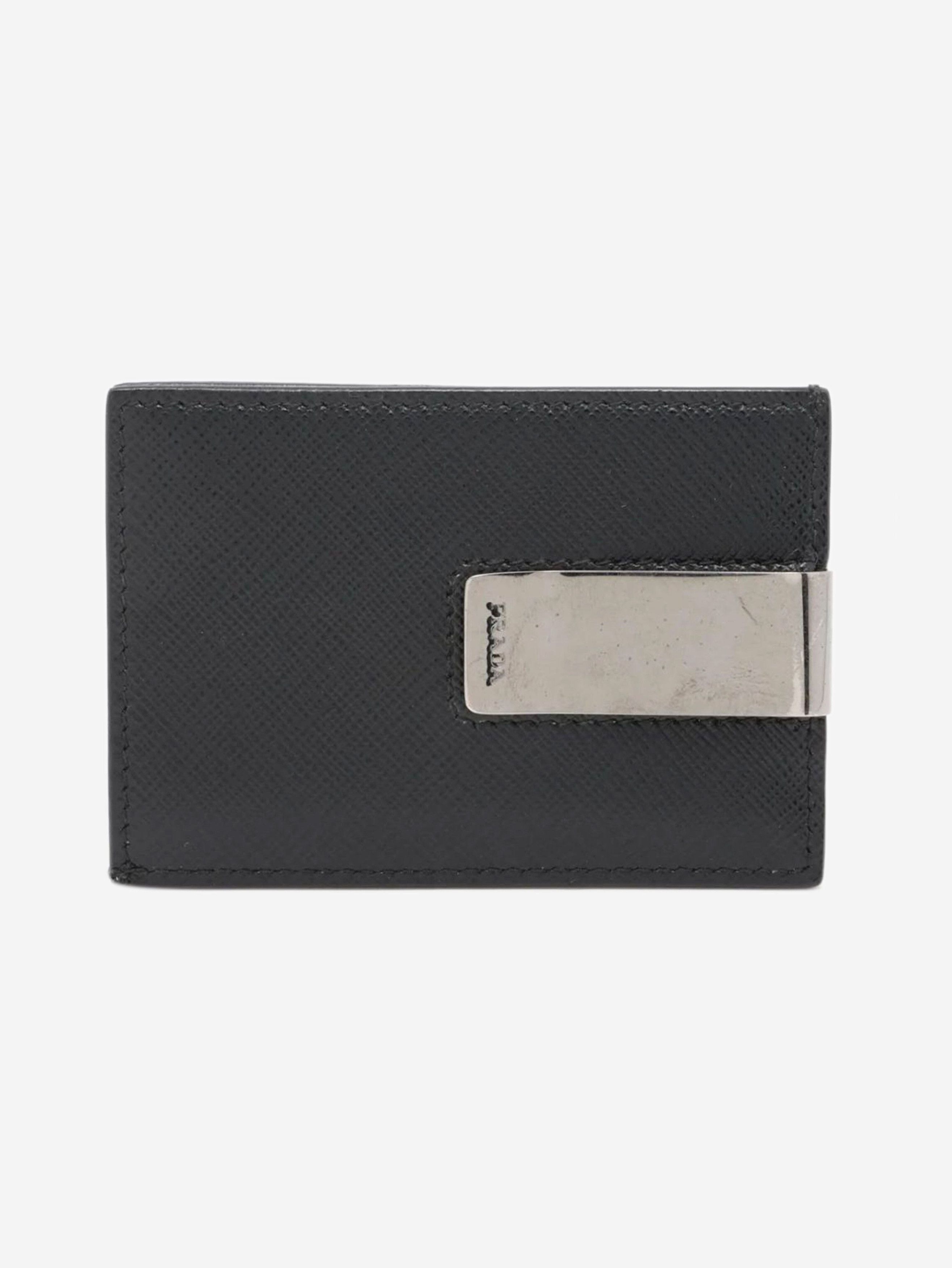 Prada Black Saffiano leather card case Size ONE SIZE - 2 Thumbnail