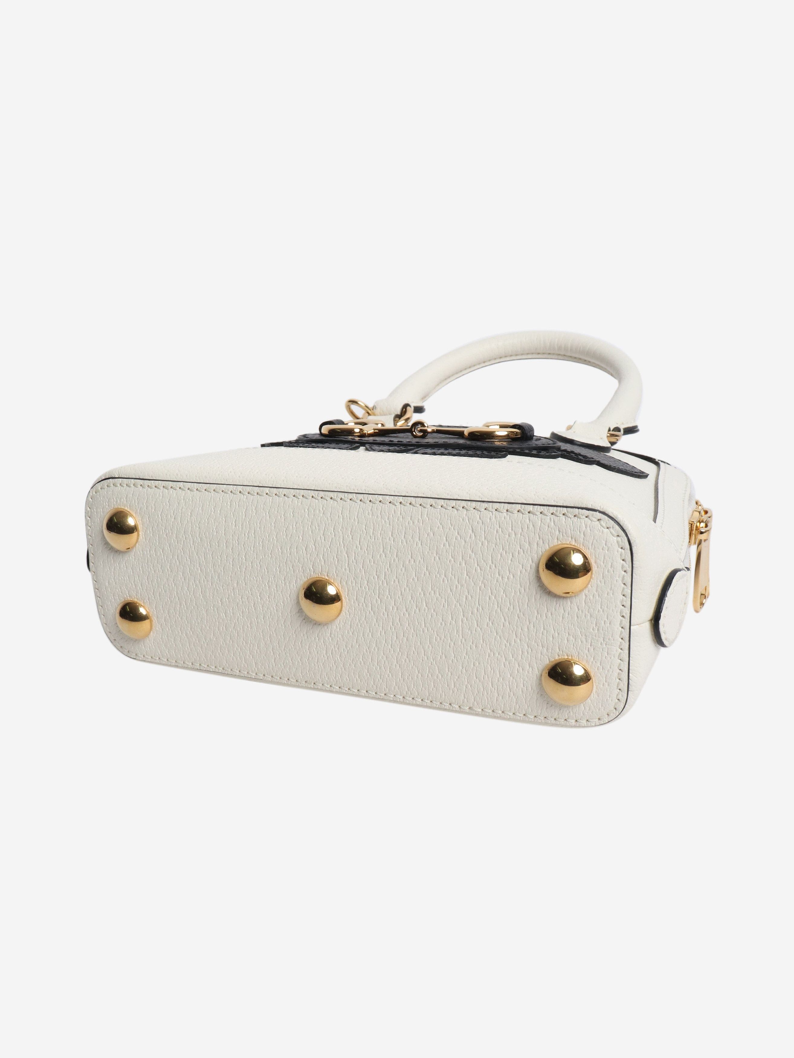 Gucci Black and white Horsebit 1955 shoulder bag Size ONE SIZE - 4 Thumbnail
