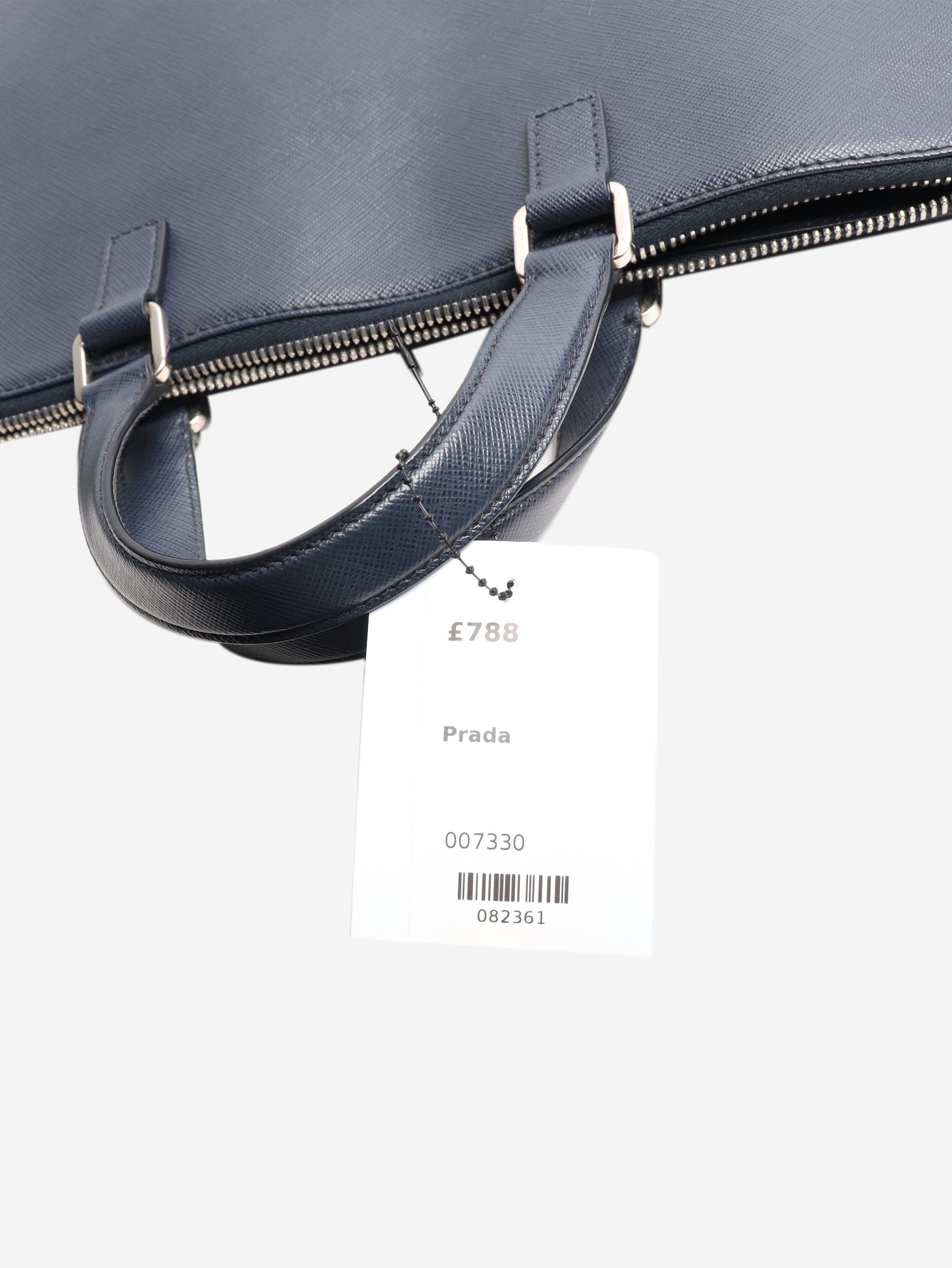 Prada Navy leather briefcase Size ONE SIZE - 7 Thumbnail