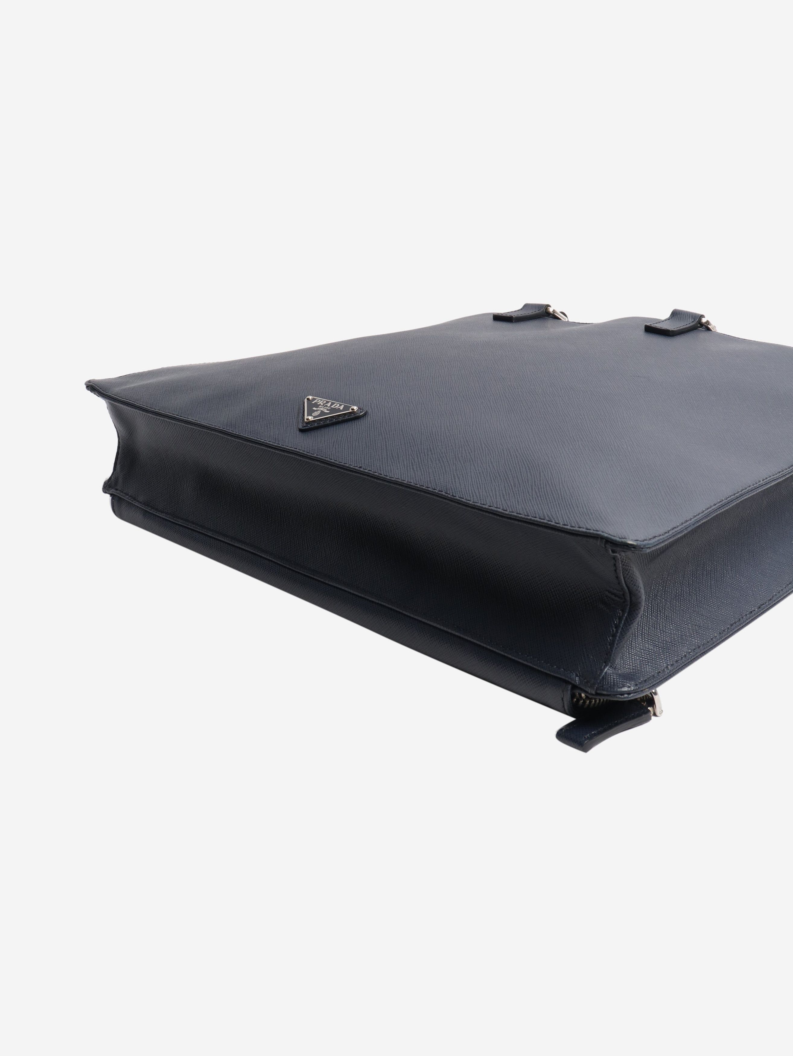Prada Navy leather briefcase Size ONE SIZE - 5 Thumbnail