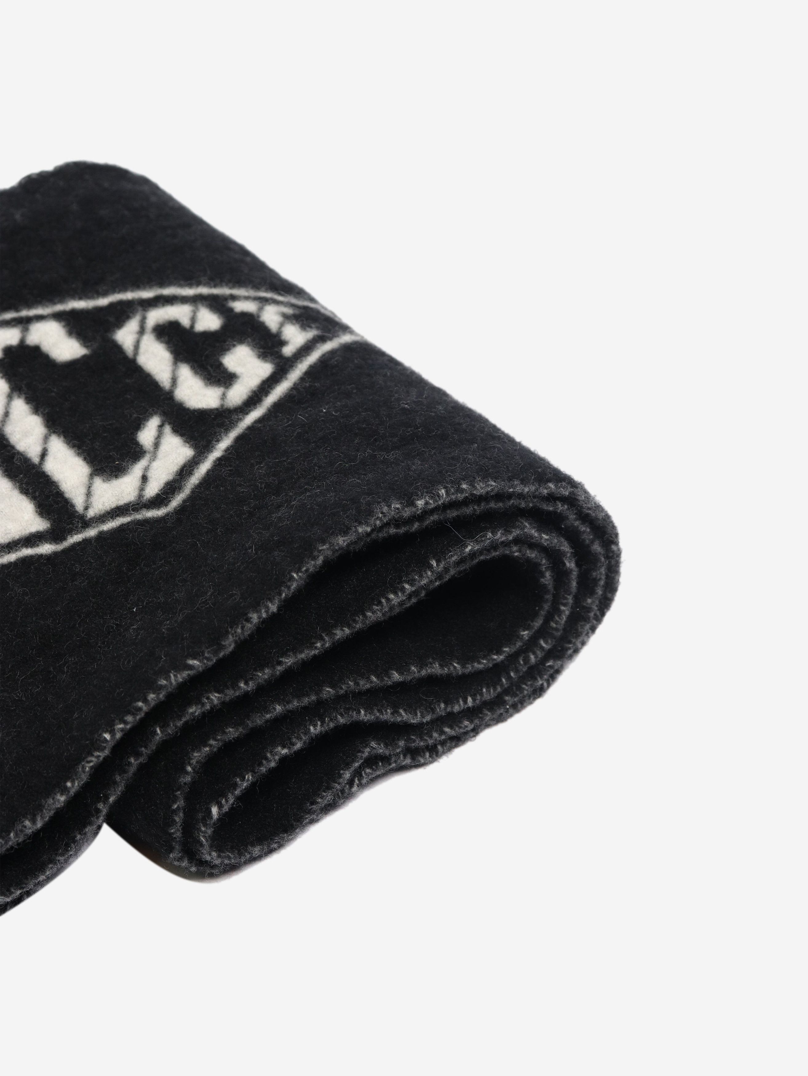 Gucci Black diamond logo fringe scarf Size ONE SIZE - 2 Thumbnail