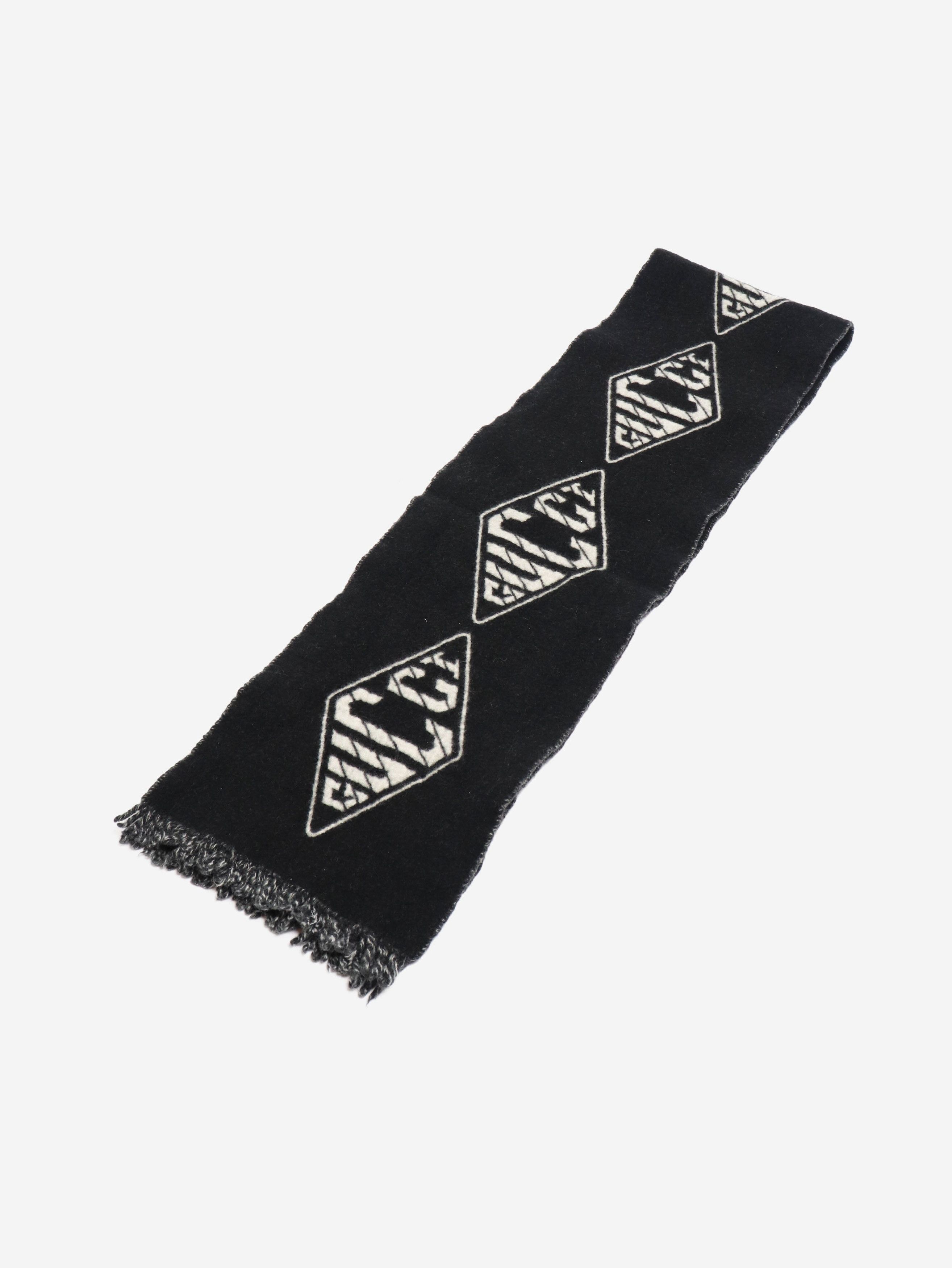 Gucci Black diamond logo fringe scarf Size ONE SIZE - 3 Thumbnail