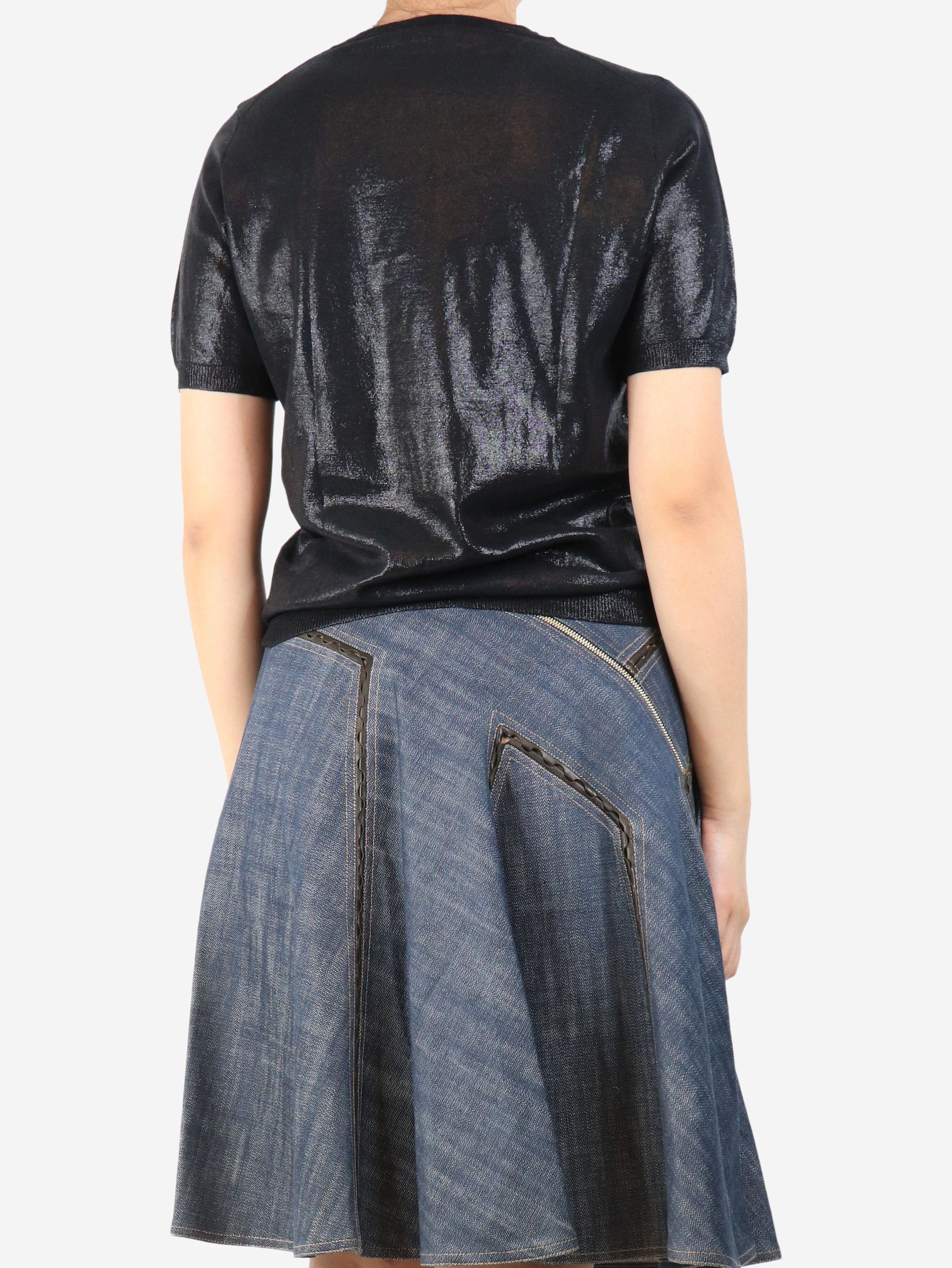 Prada Black lurex wool top - UK 12 Size M / US 6-8 / IT 42-44 - 2 Thumbnail