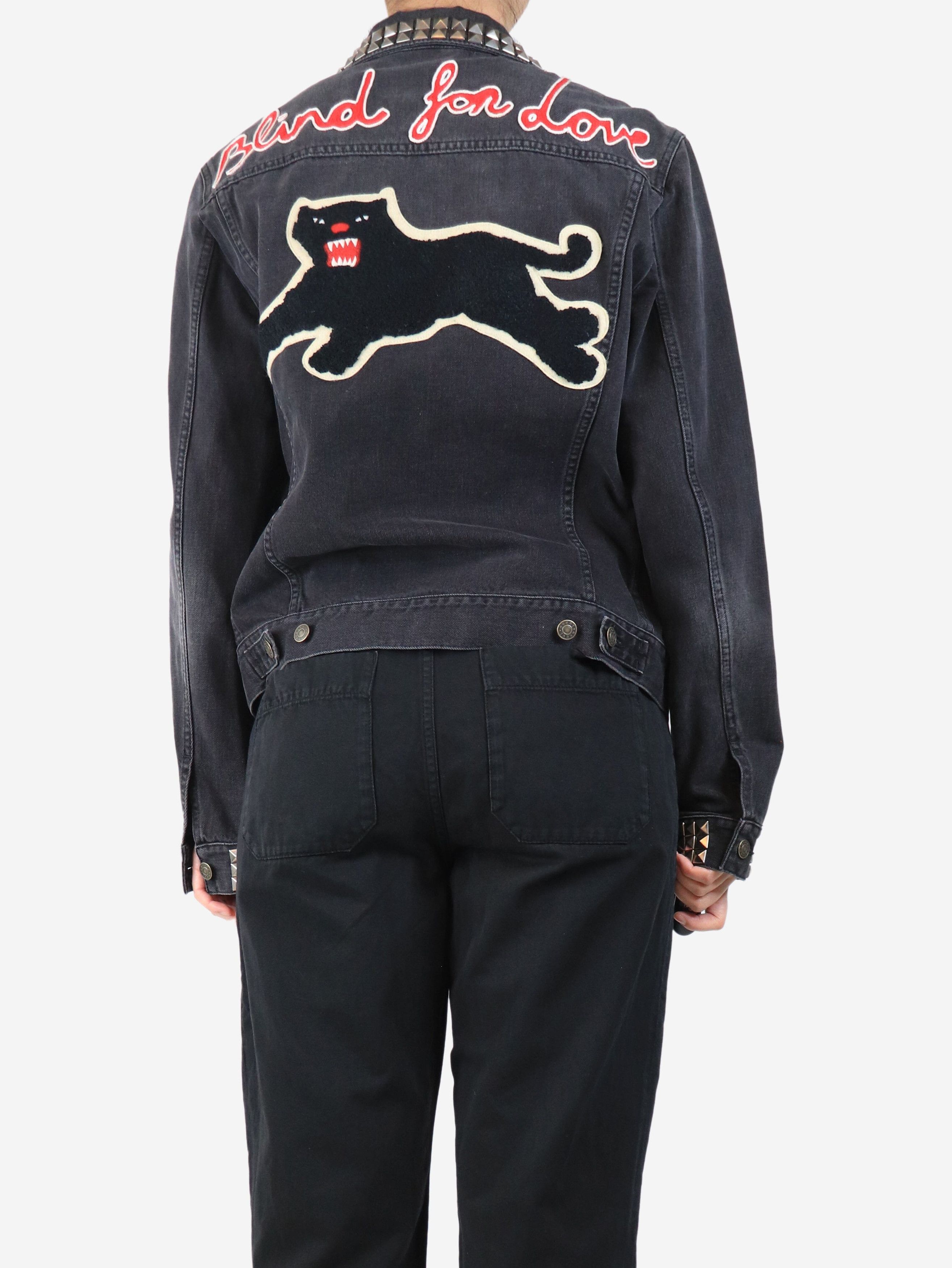 Gucci Black studded denim jacket - UK 14 Size L / US 10 / IT 46 - 2 Thumbnail