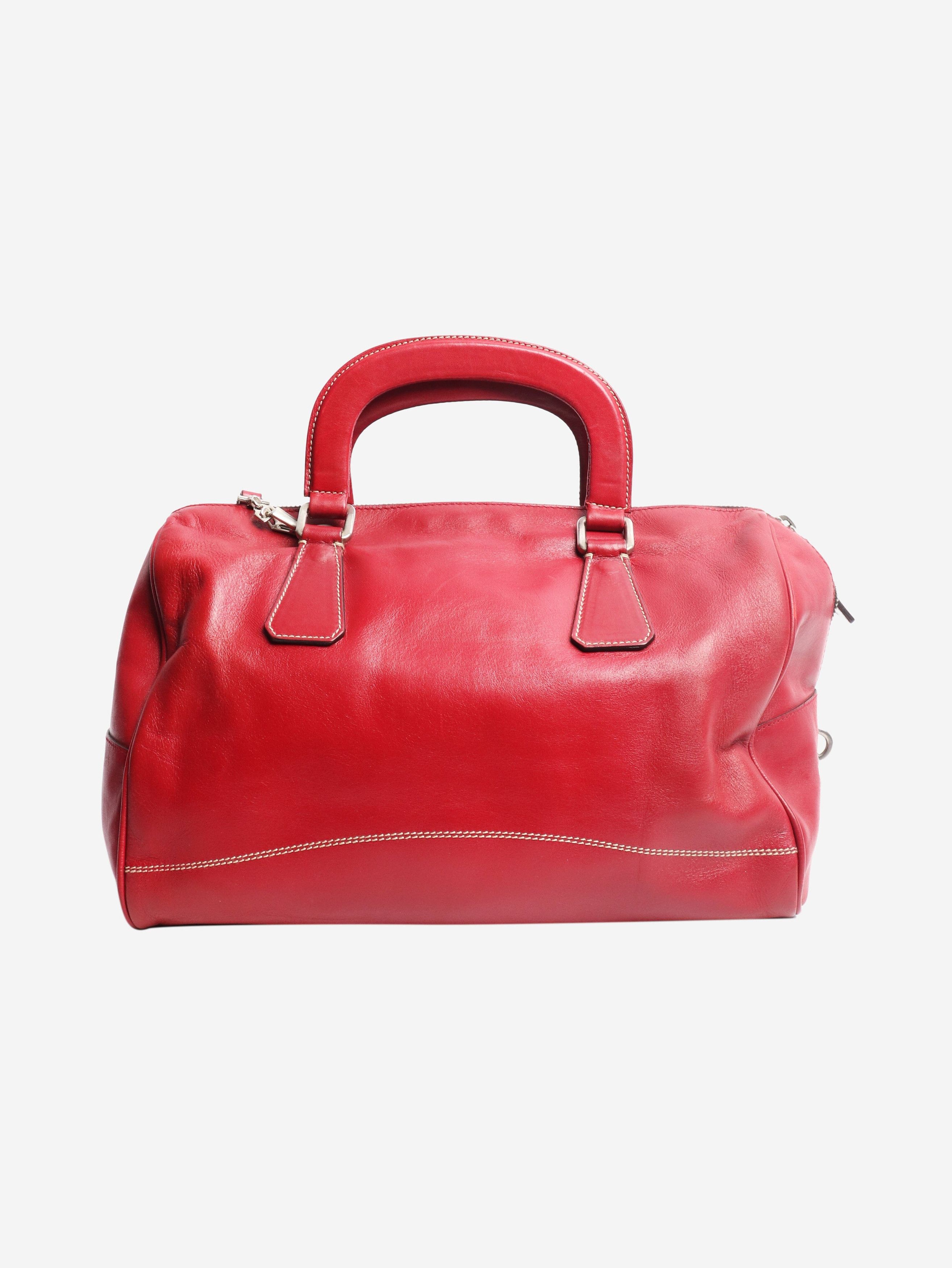 Prada Red leather 2way bag Size ONE SIZE - 3 Thumbnail