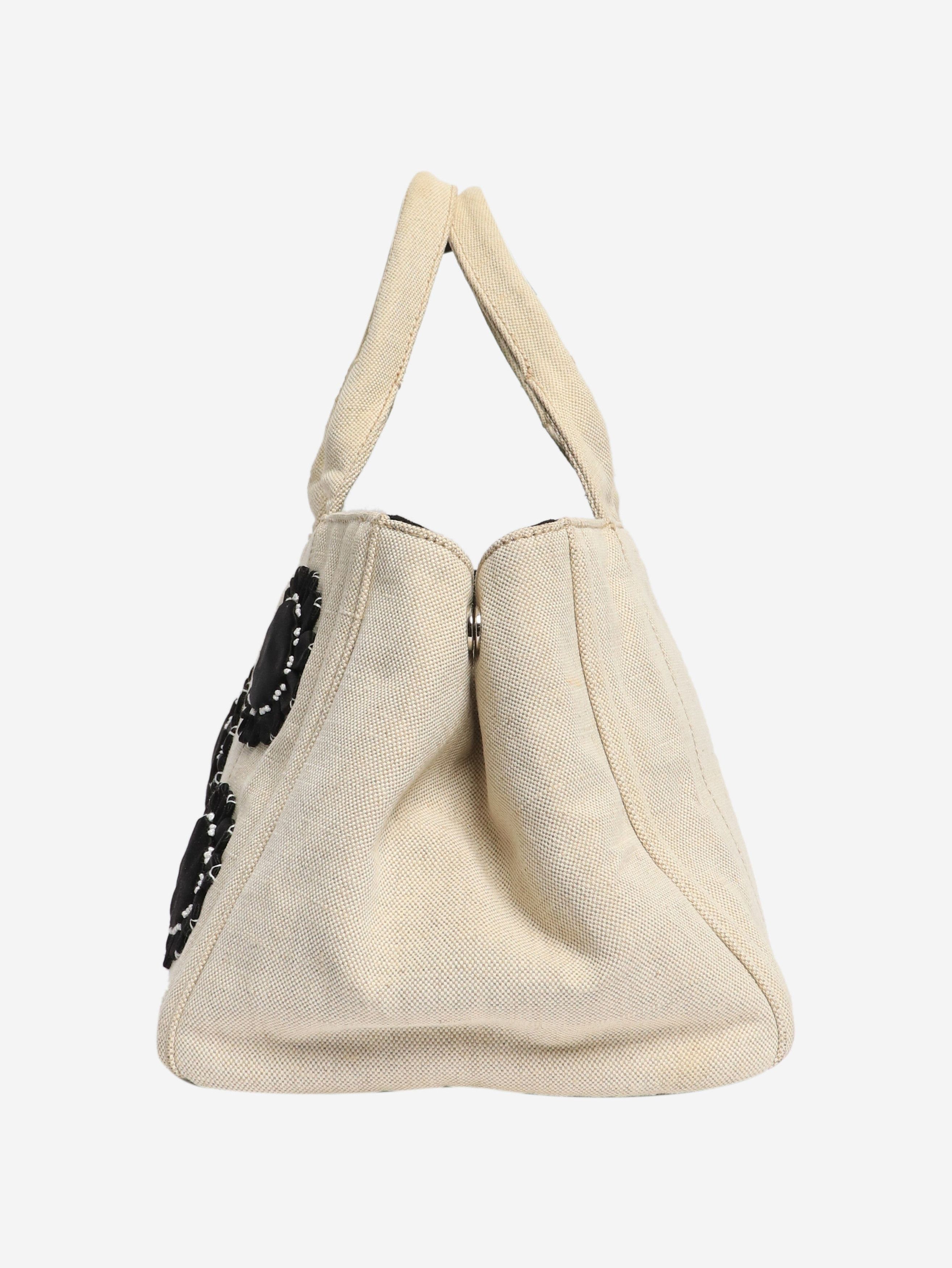 Prada Neutral canvas tote bag Size ONE SIZE - 2 Thumbnail