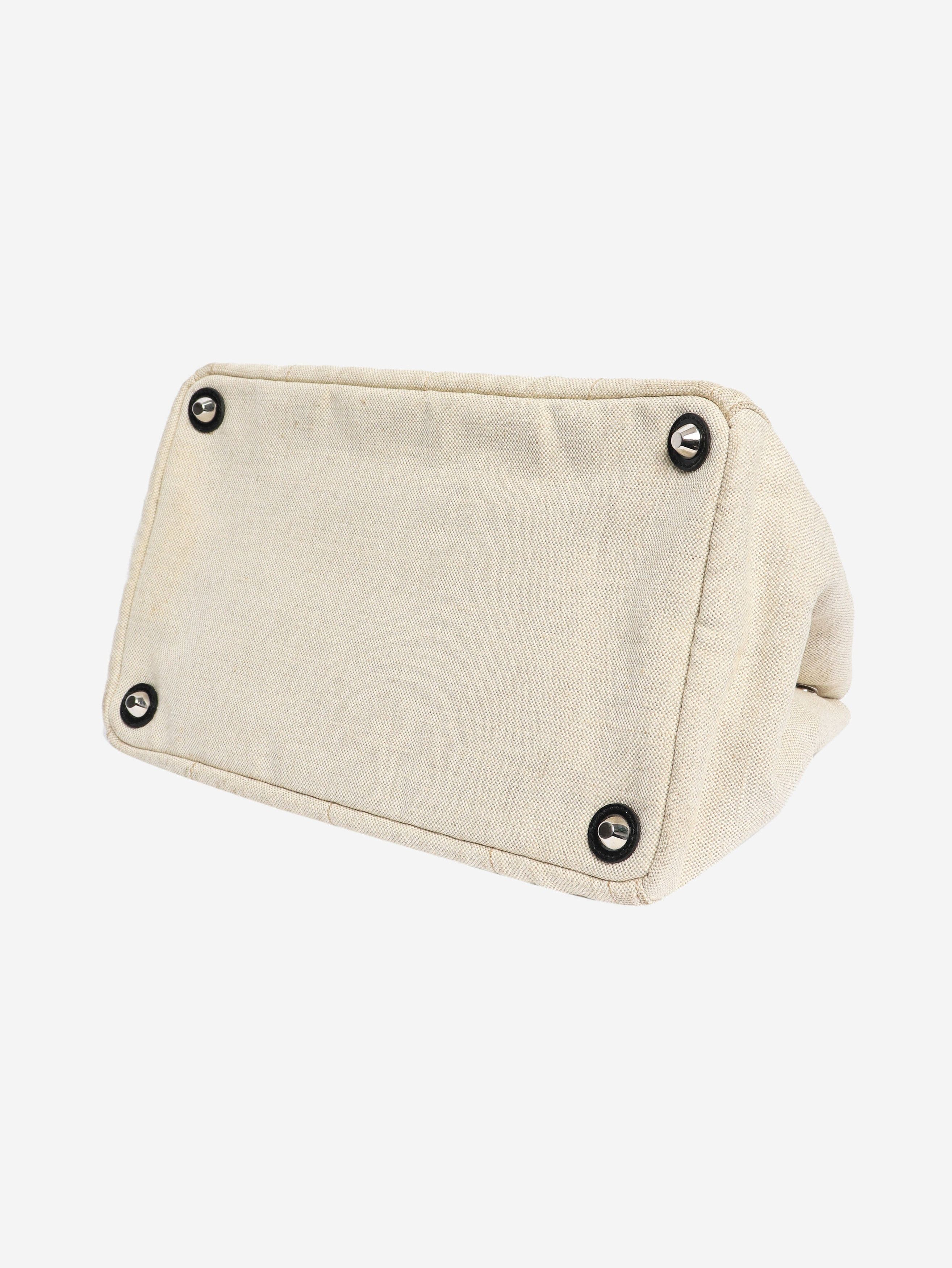 Prada Neutral canvas tote bag Size ONE SIZE - 4 Thumbnail