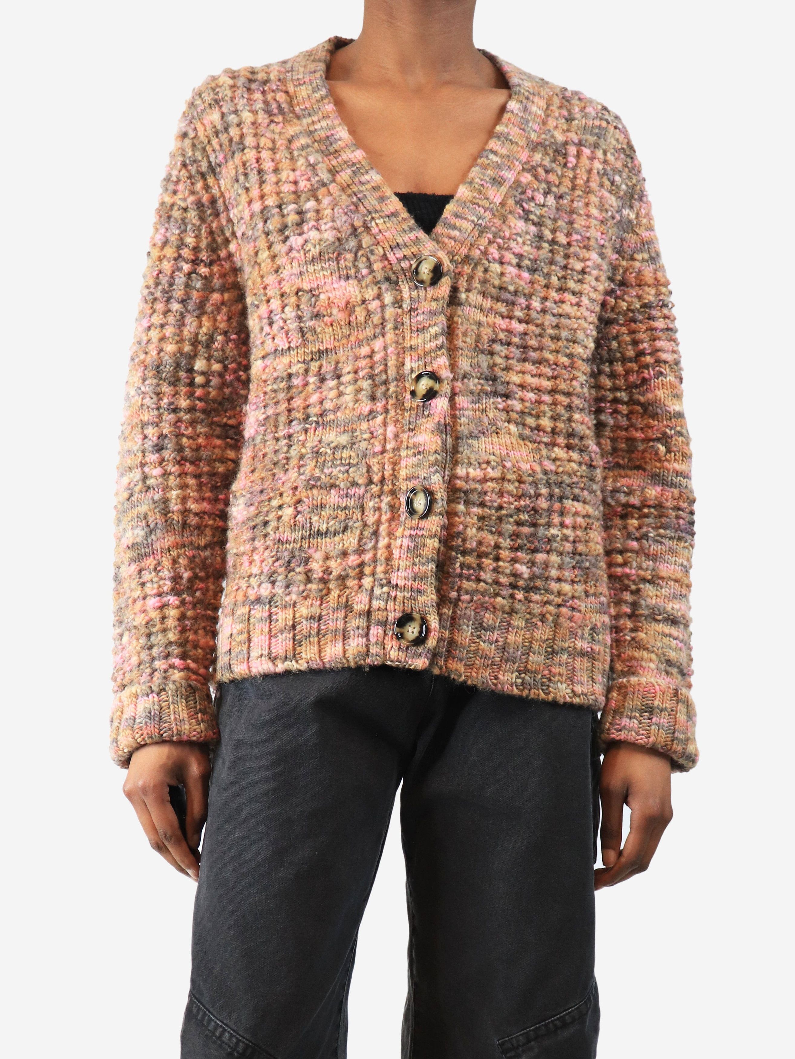Acne Studios Pink Keatrice speckled-knit cardigan - XS Size XS / US 0-2 / IT 36-38 - 3 Thumbnail