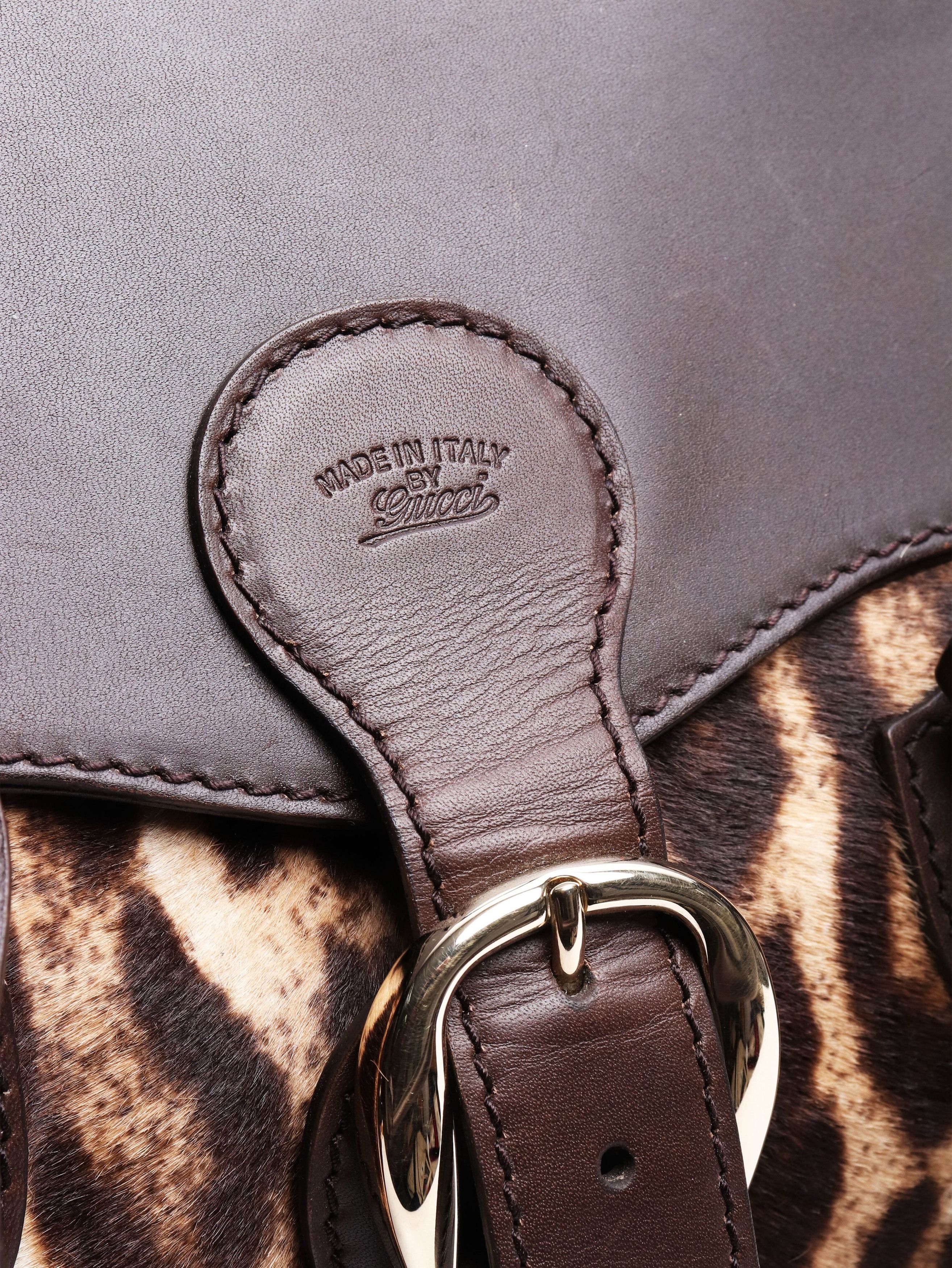 Gucci Brown ponyhair Heritage shoulder bag Size ONE SIZE - 9 Thumbnail