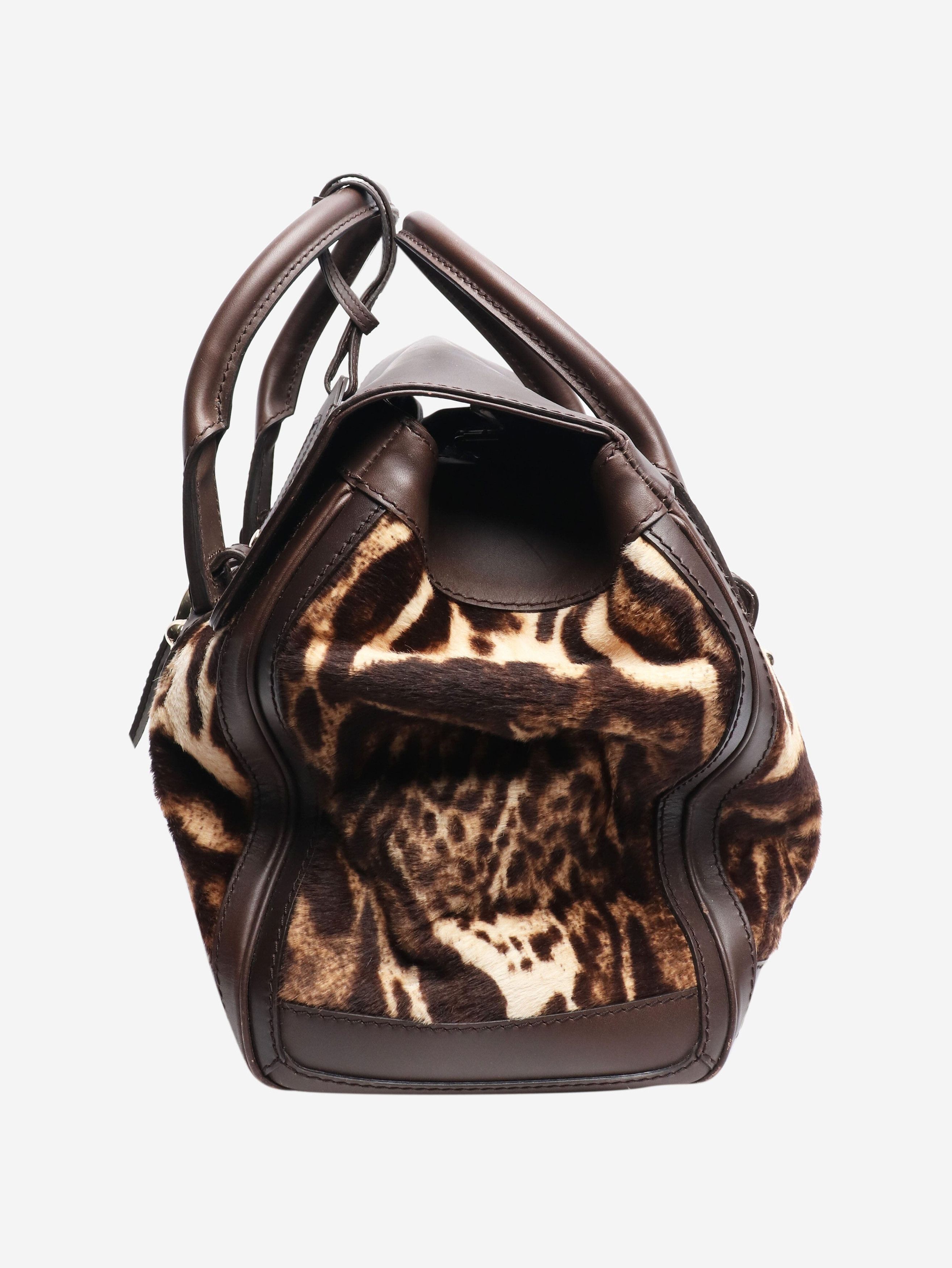 Gucci Brown ponyhair Heritage shoulder bag Size ONE SIZE - 3 Thumbnail