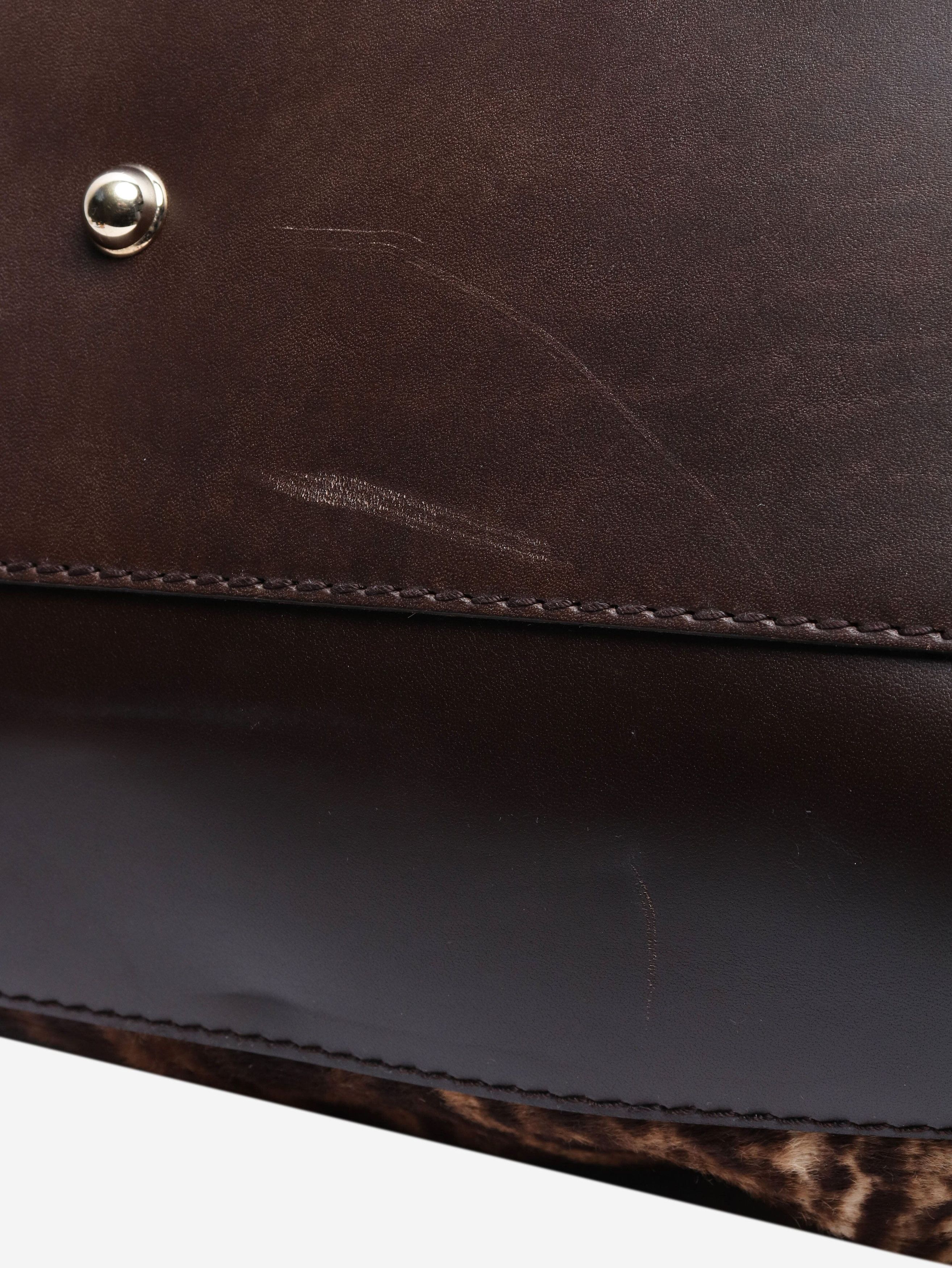 Gucci Brown ponyhair Heritage shoulder bag Size ONE SIZE - 6 Thumbnail