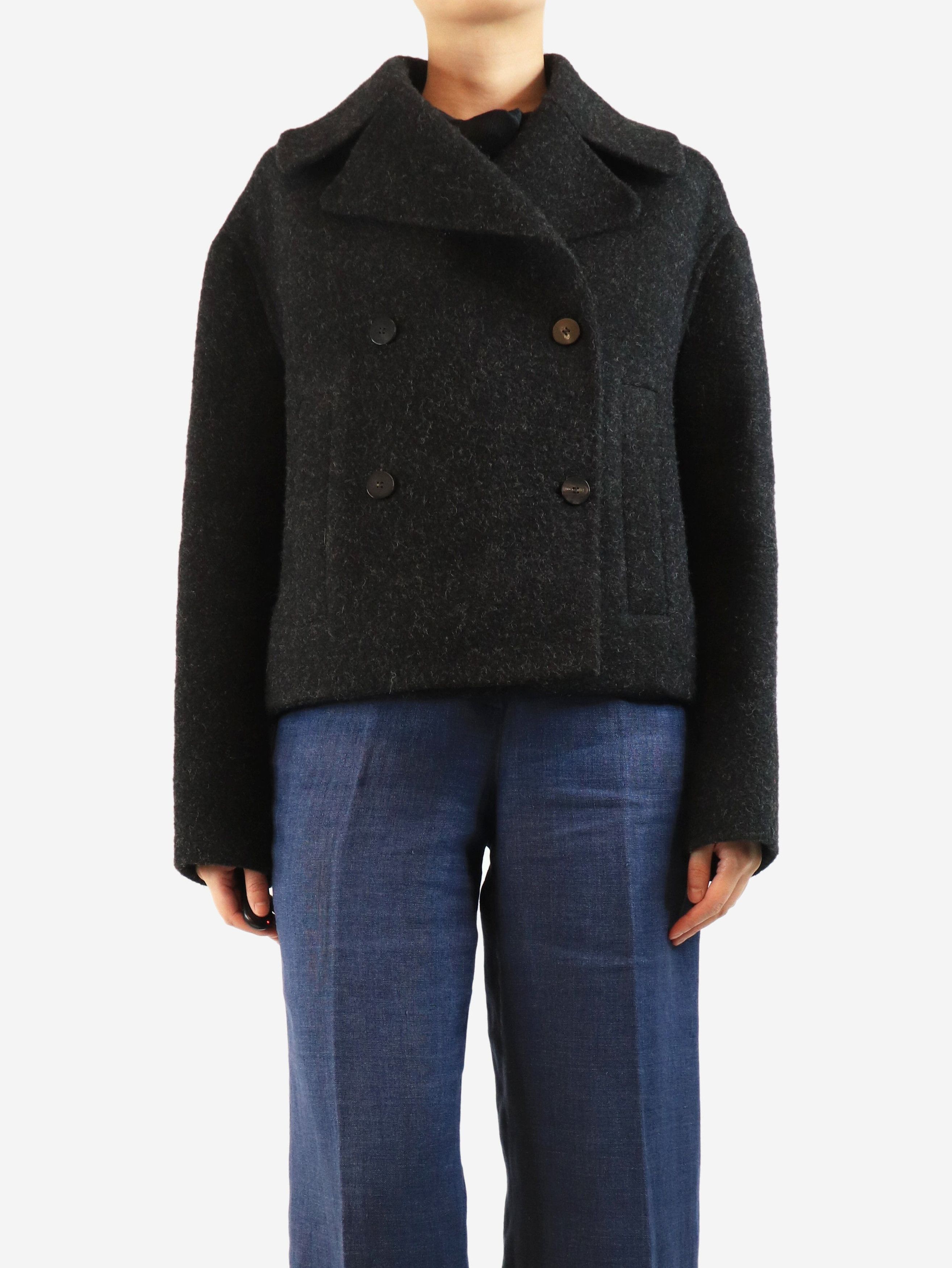 Dior Dark grey wool peacoat - UK 14 Size L / US 10 / IT 46 - 2 Thumbnail