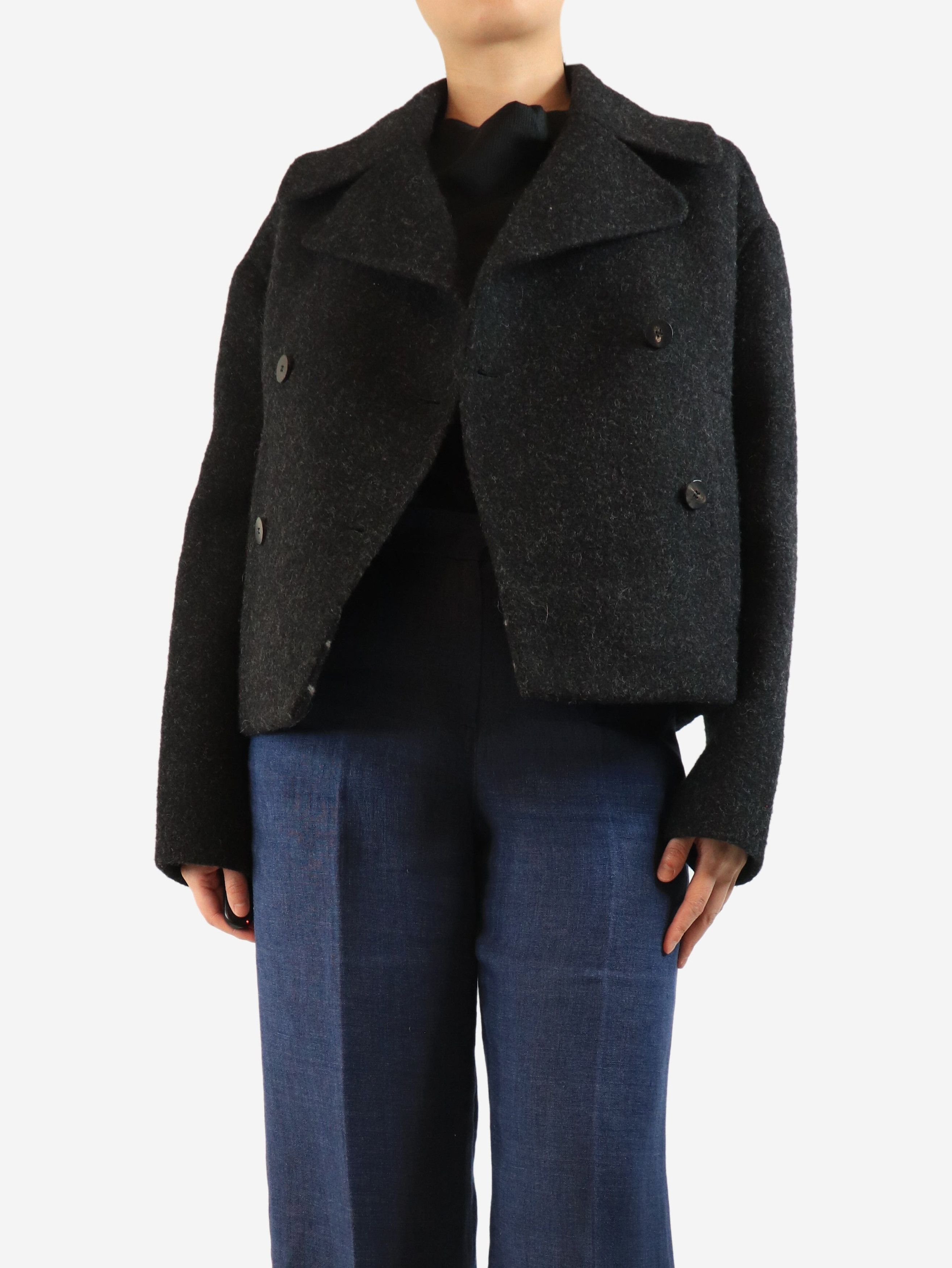 Dior Dark grey wool peacoat - UK 14 Size L / US 10 / IT 46 - 4 Thumbnail