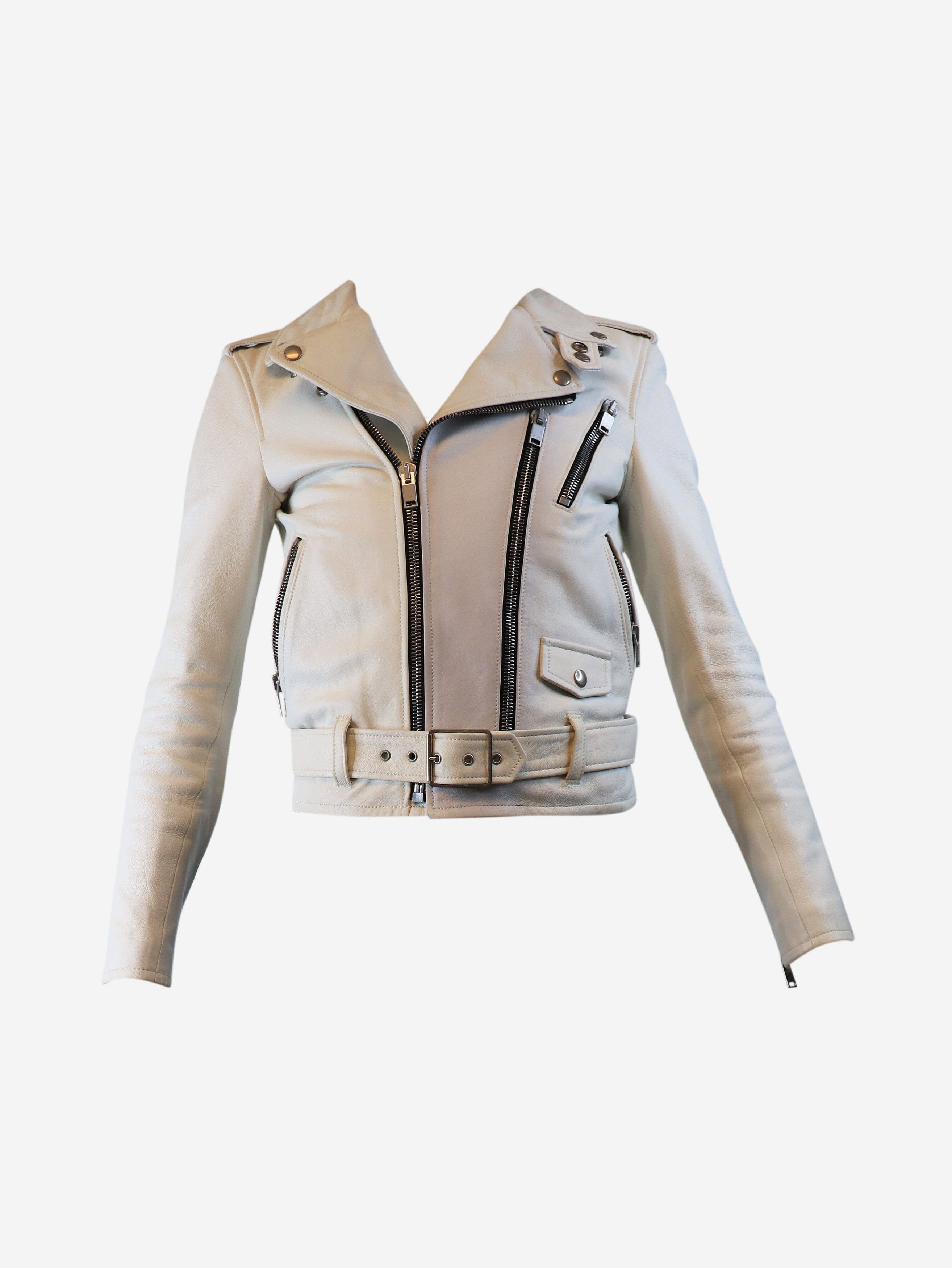 Other White leather biker jacket - UK 8 Size S / US 4 / IT 40 - 5 Thumbnail