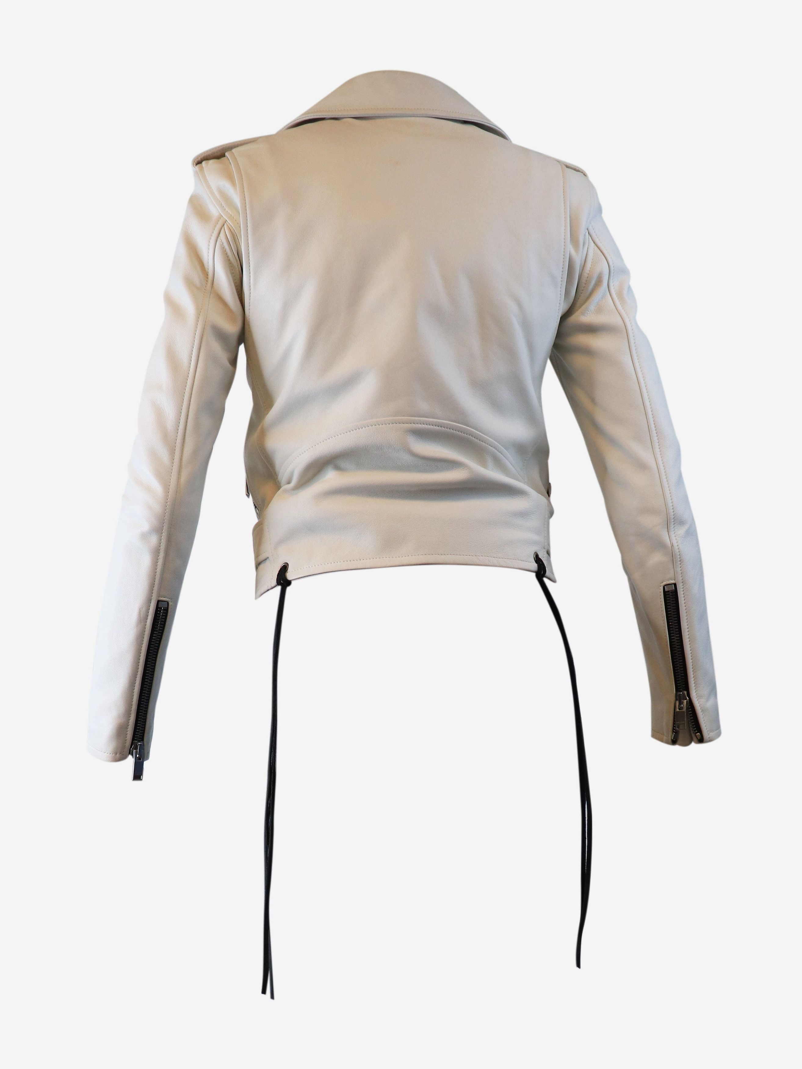 Other White leather biker jacket - UK 8 Size S / US 4 / IT 40 - 6 Thumbnail