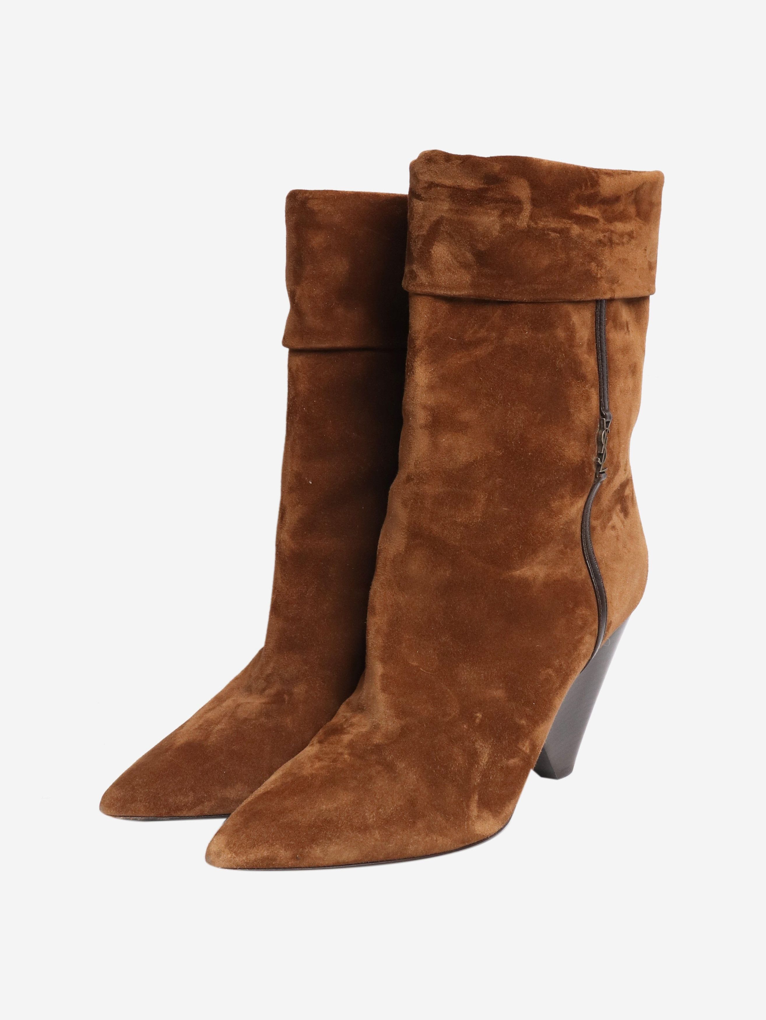 Other Brown suede ankle boots - EU 40 Size US 9 / IT 39 - 2 Thumbnail
