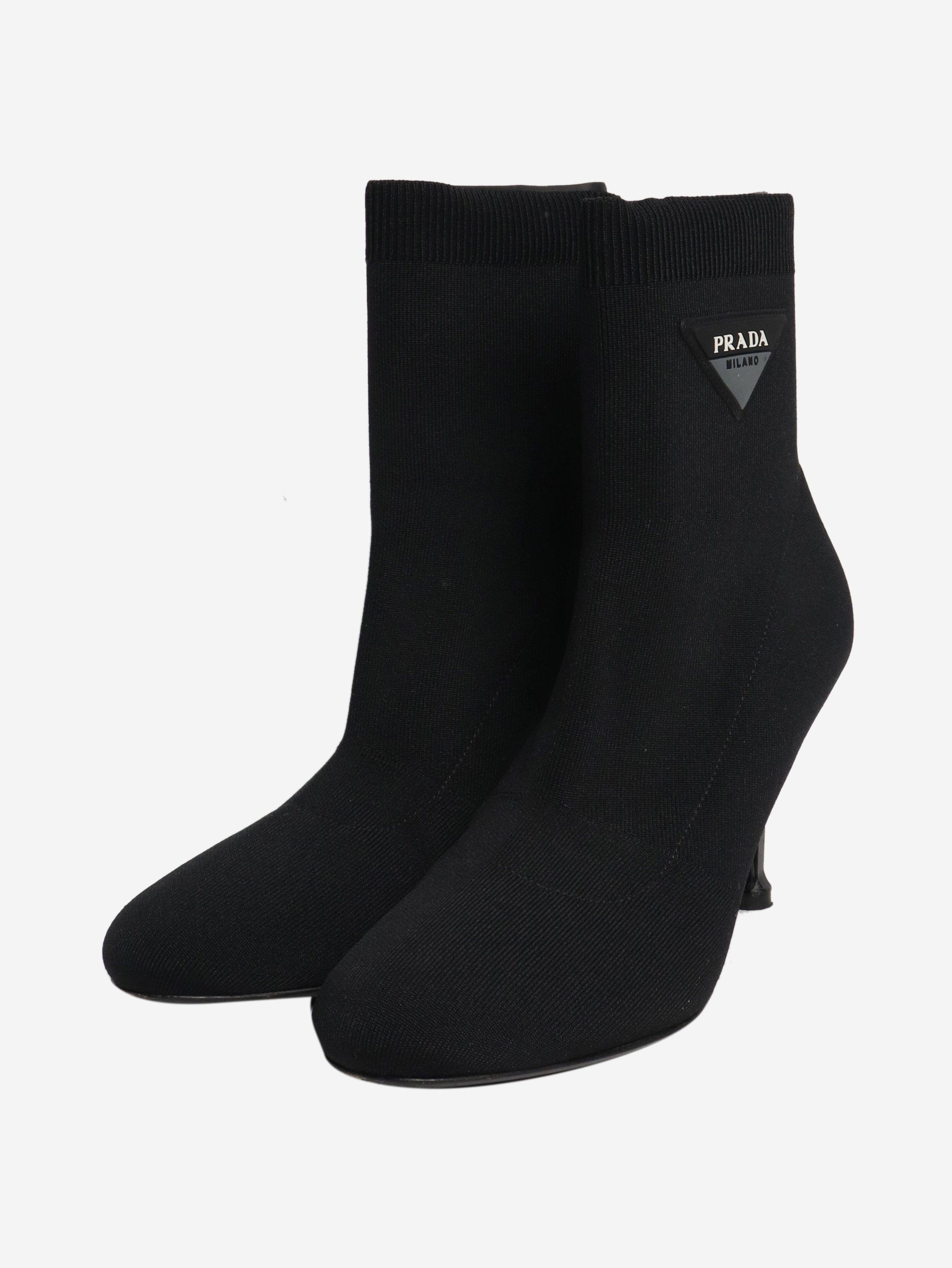 Prada Black sock boots - EU 40.5 Size US 9.5 / IT 39.5 - 2 Thumbnail
