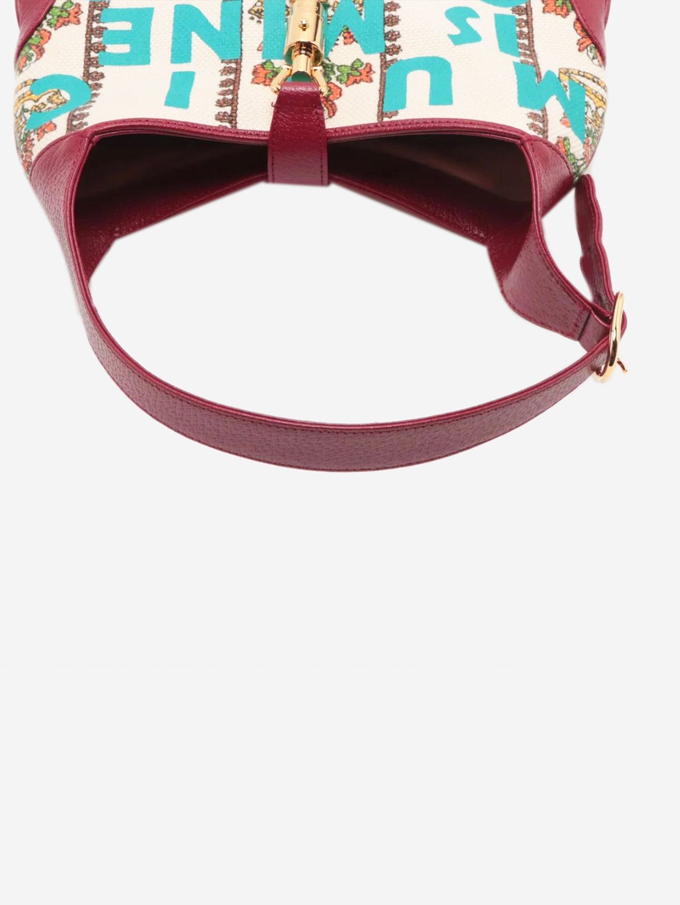 Gucci Neutral and burgundy Jackie 1961 Crown shoulder bag Size ONE SIZE - 5 Thumbnail