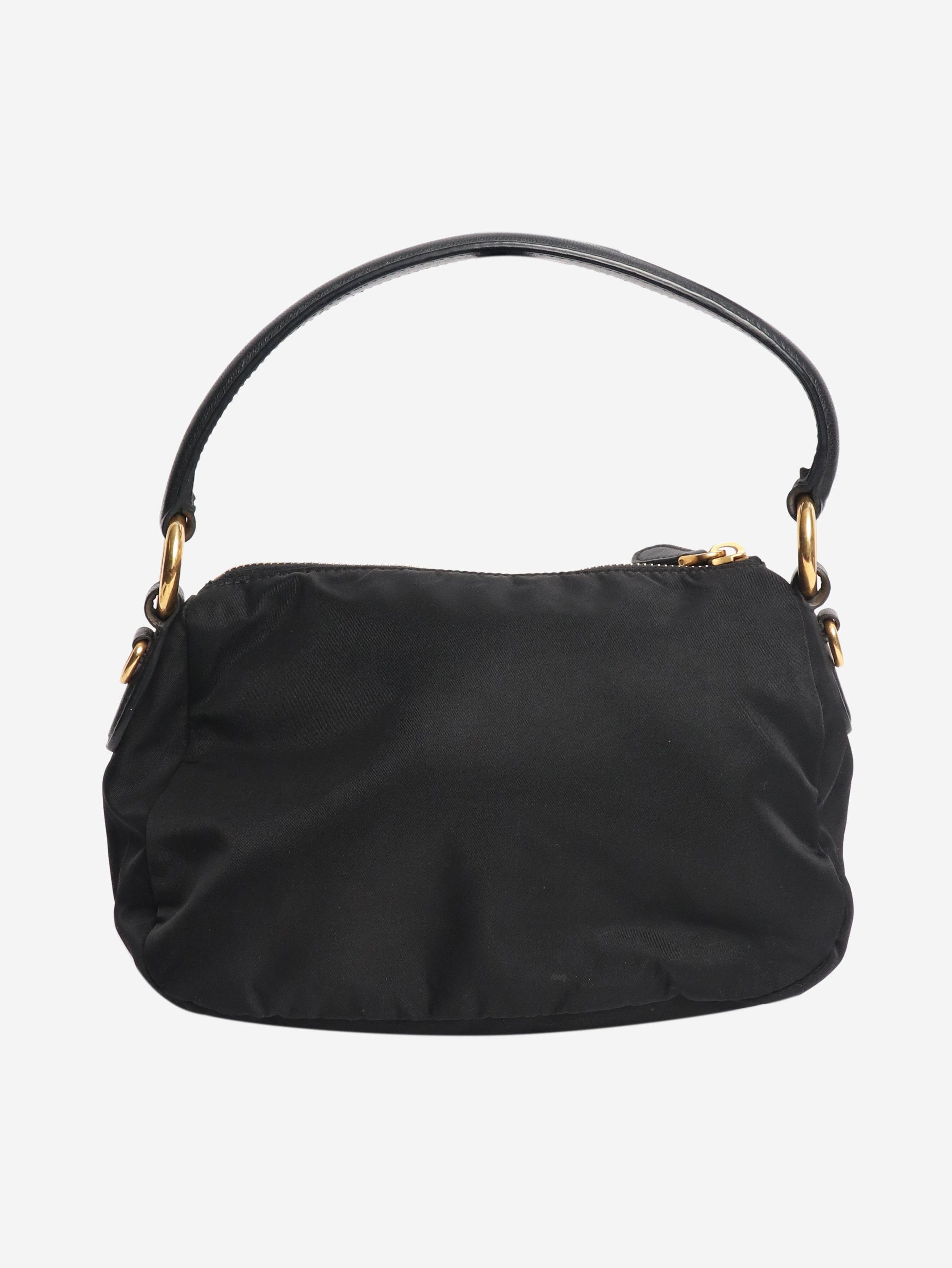 Prada Black nylon knot-front mini handbag Size ONE SIZE - 3 Thumbnail
