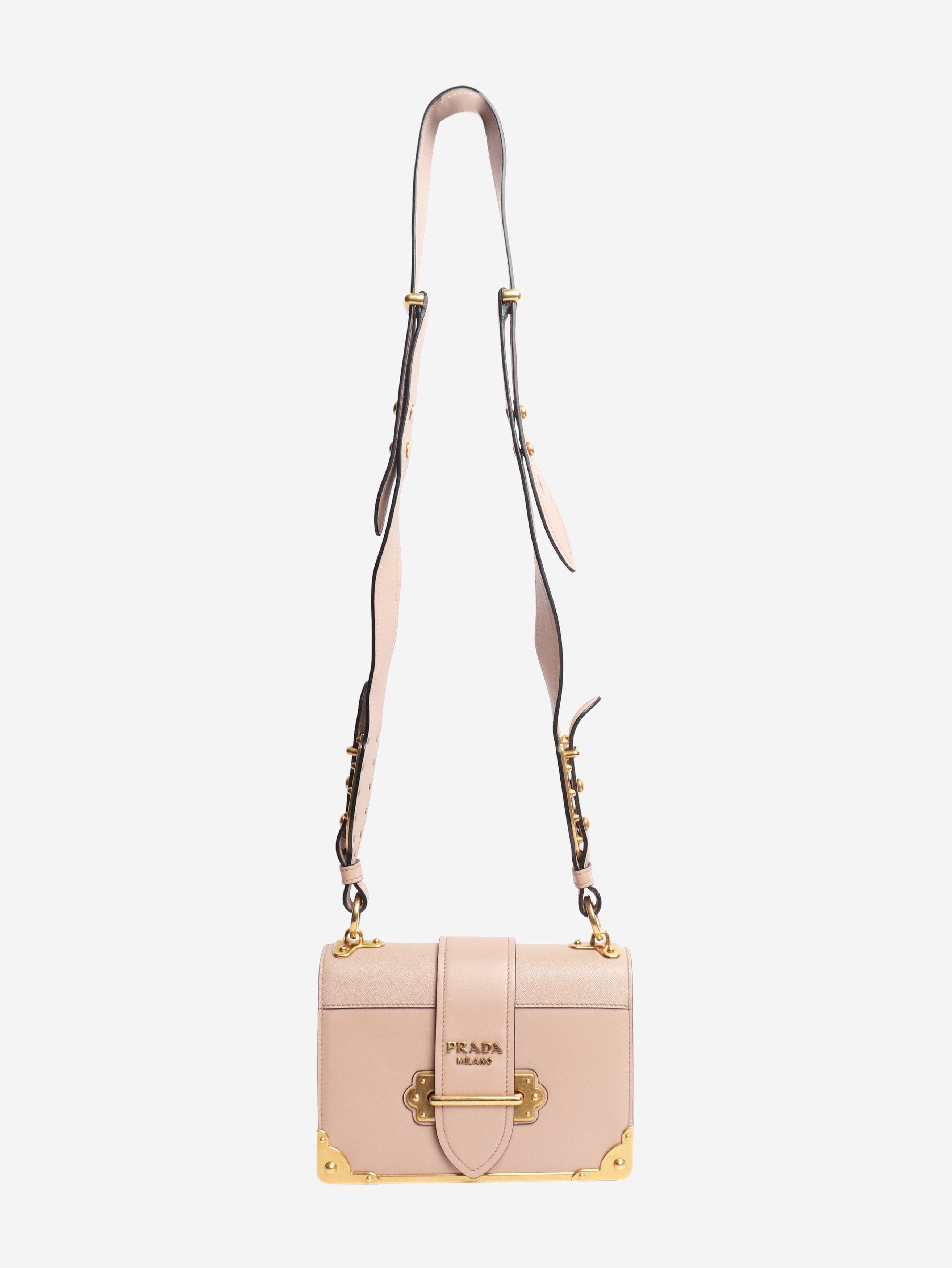 Prada Blush Cahier leather shoulder bag Size ONE SIZE - 2 Thumbnail