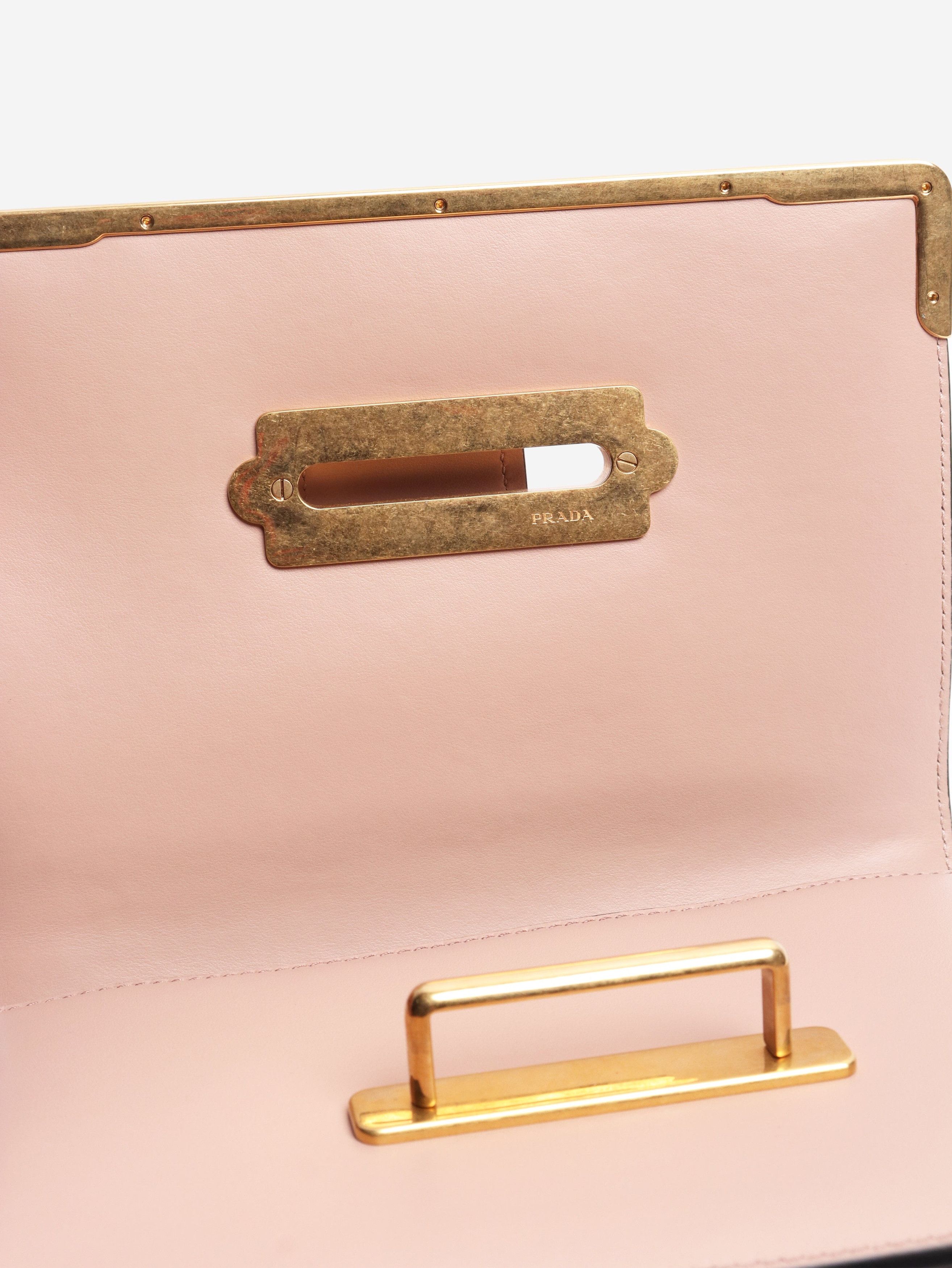 Prada Blush Cahier leather shoulder bag Size ONE SIZE - 6 Thumbnail