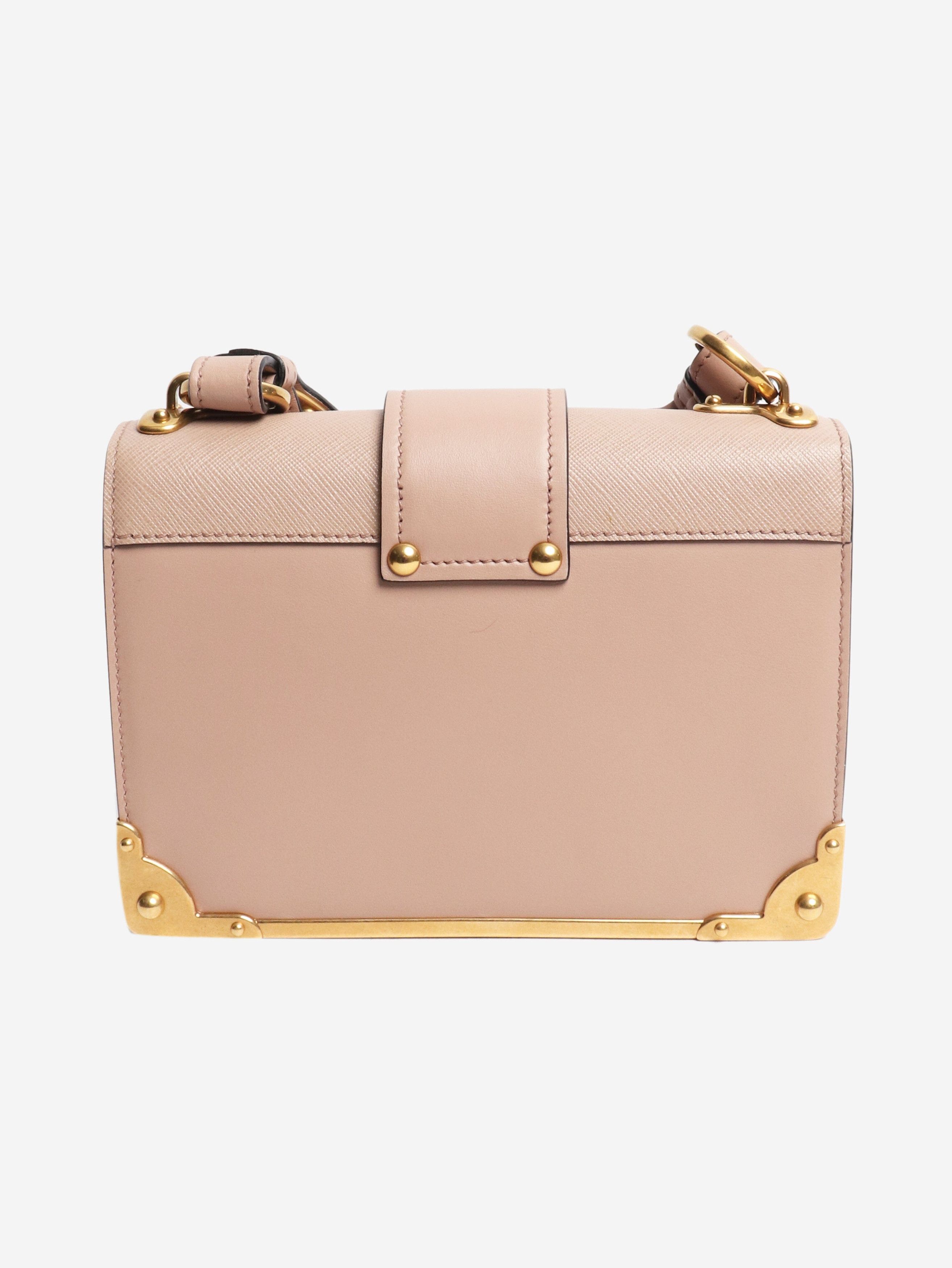 Prada Blush Cahier leather shoulder bag Size ONE SIZE - 3 Thumbnail