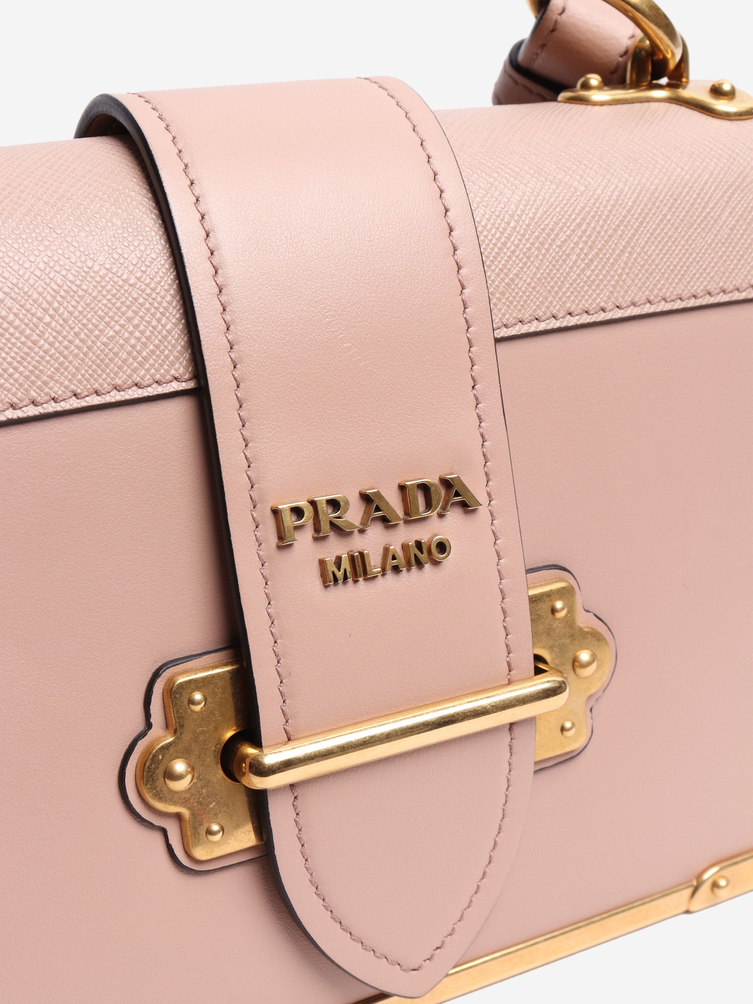 Prada Blush Cahier leather shoulder bag Size ONE SIZE - 5 Thumbnail