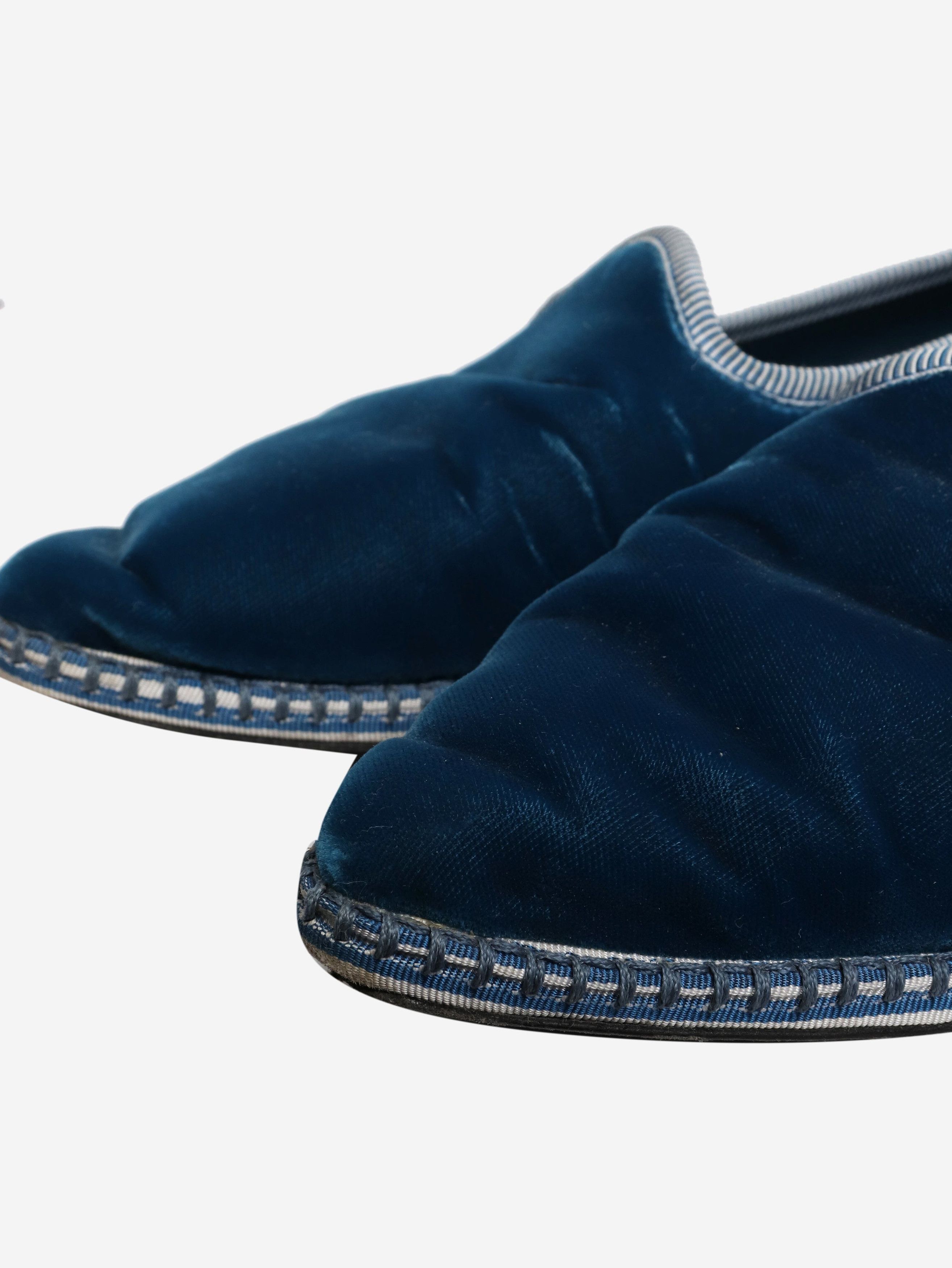 Prada Blue velvet slippers - EU 39.5 Size US 8 / IT 38 - 4 Thumbnail