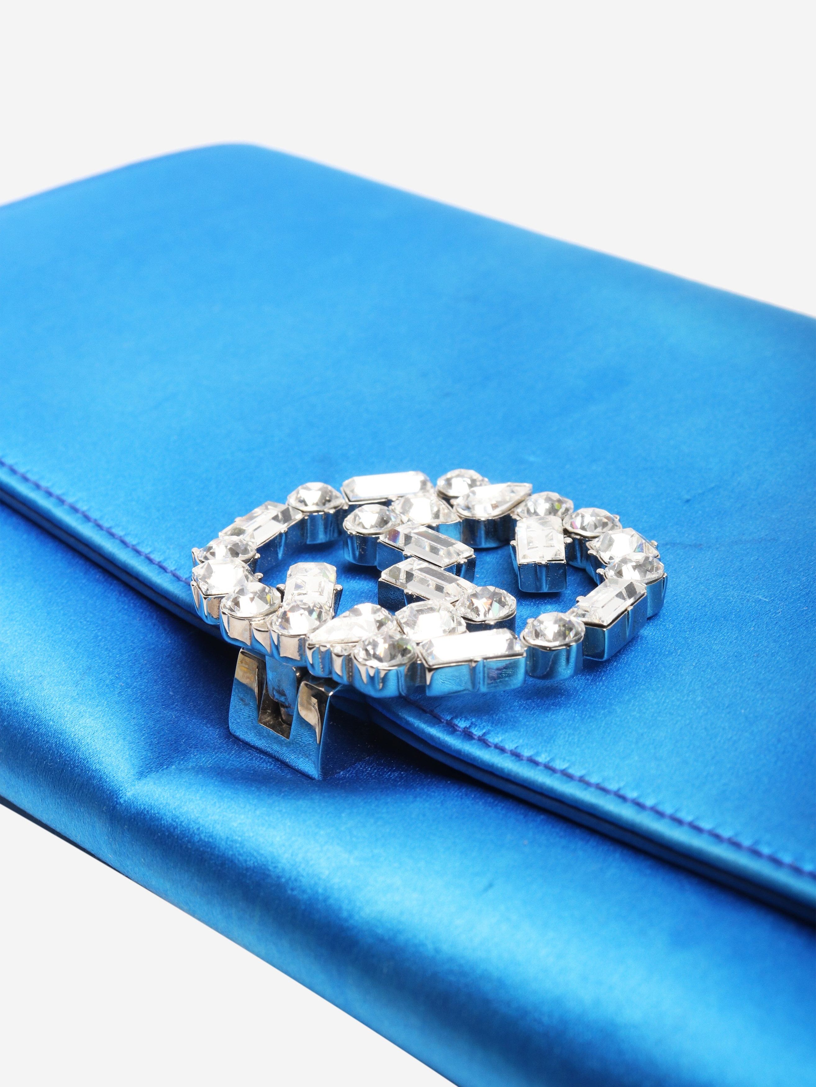 Gucci Blue GG crystal broadway clutch Size ONE SIZE - 4 Thumbnail