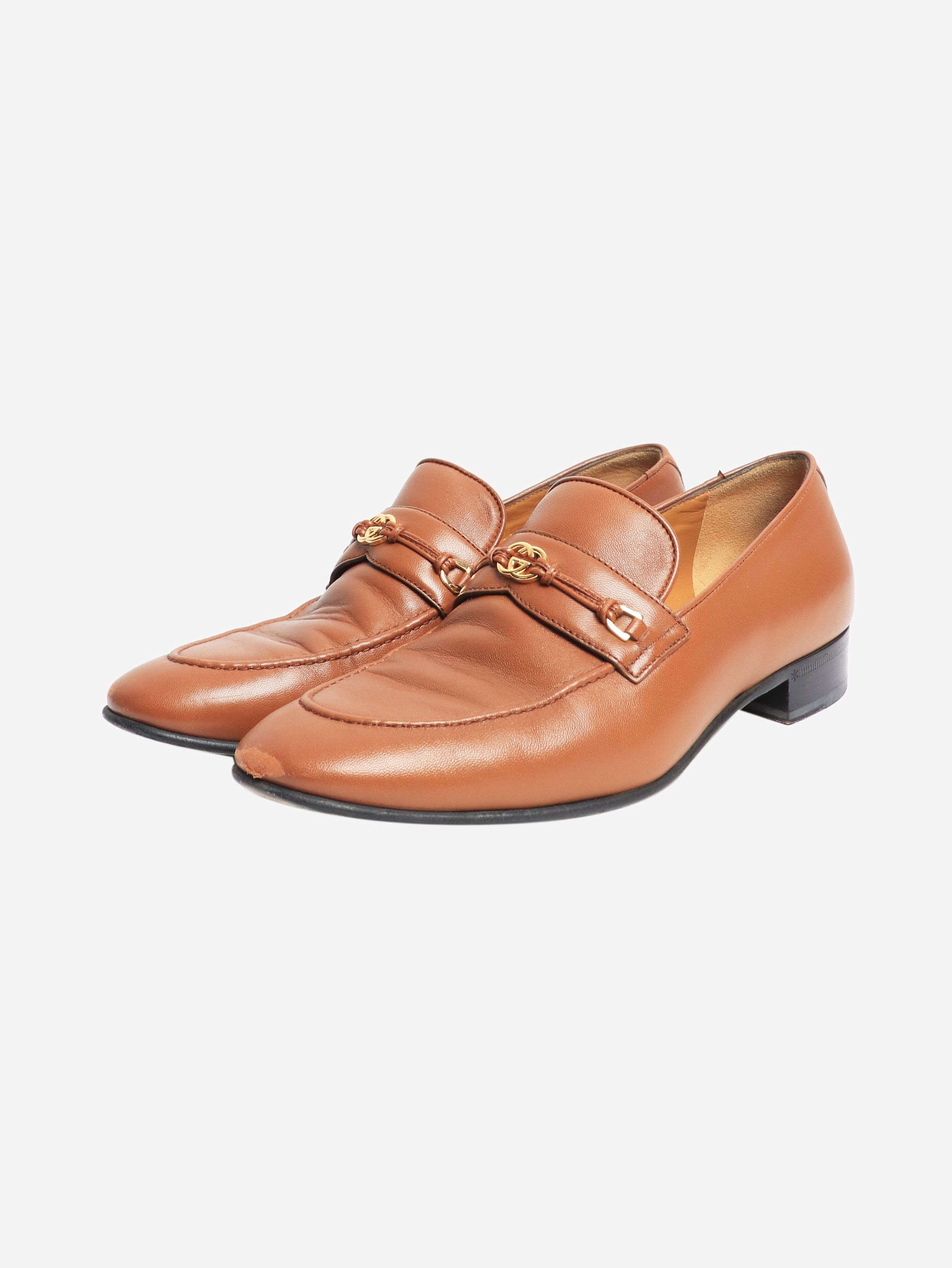 Gucci Tan leather loafers - EU 38 Size US 7.5 / IT 37.5 - 2 Thumbnail