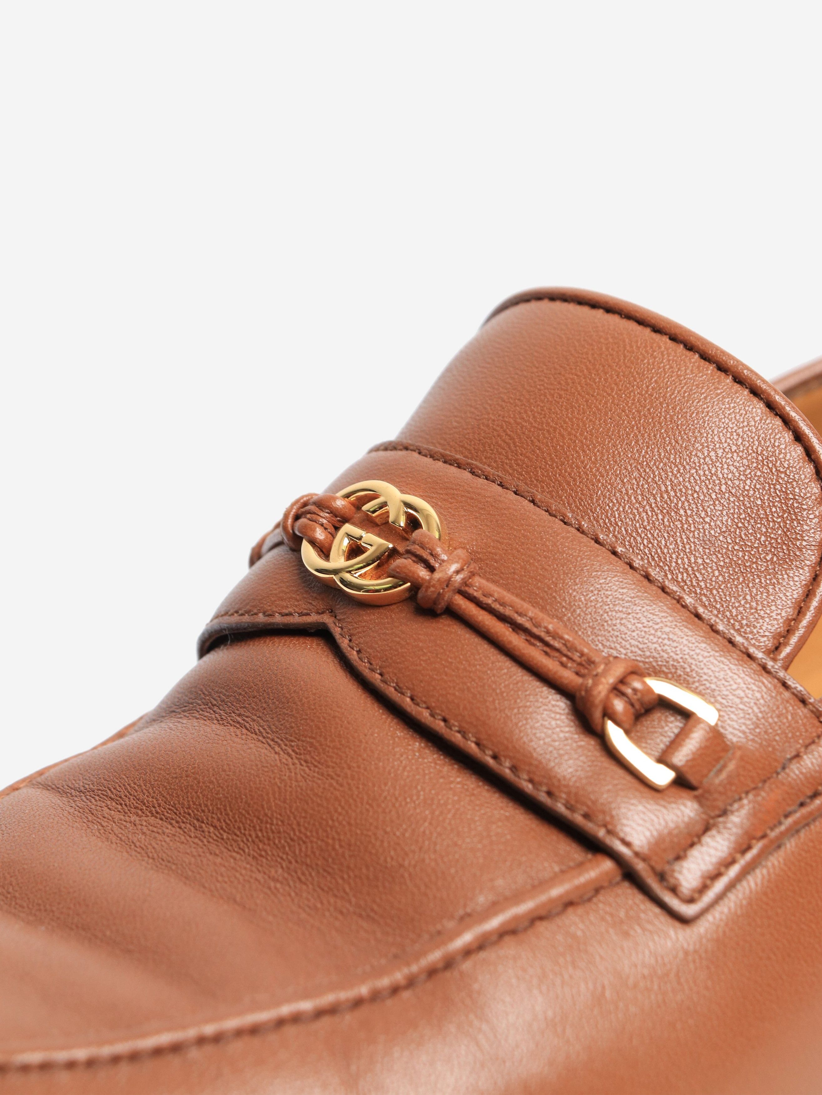 Gucci Tan leather loafers - EU 38 Size US 7.5 / IT 37.5 - 3 Thumbnail