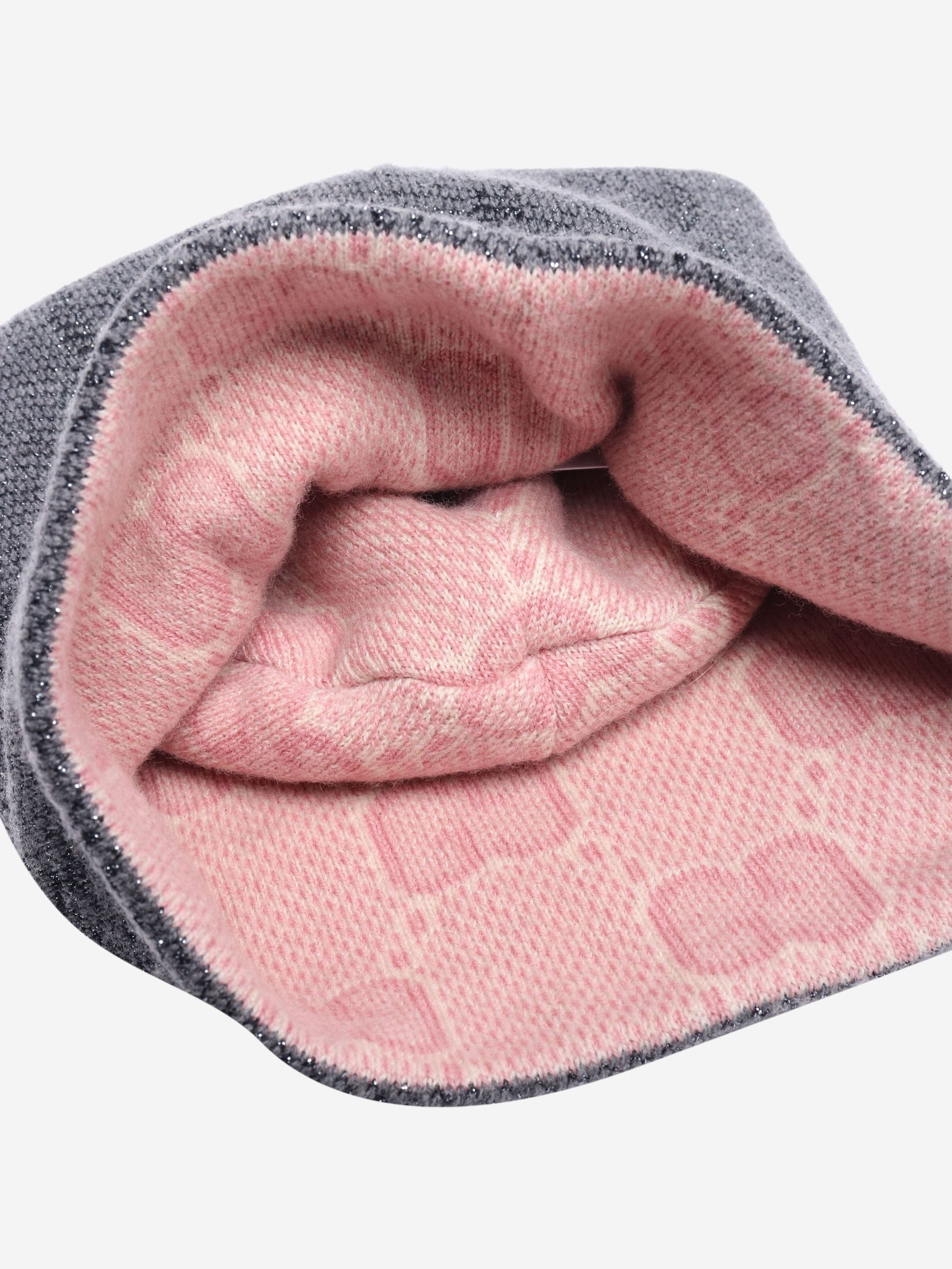 Gucci Grey and pink reversible knit beanie Size ONE SIZE - 3 Thumbnail