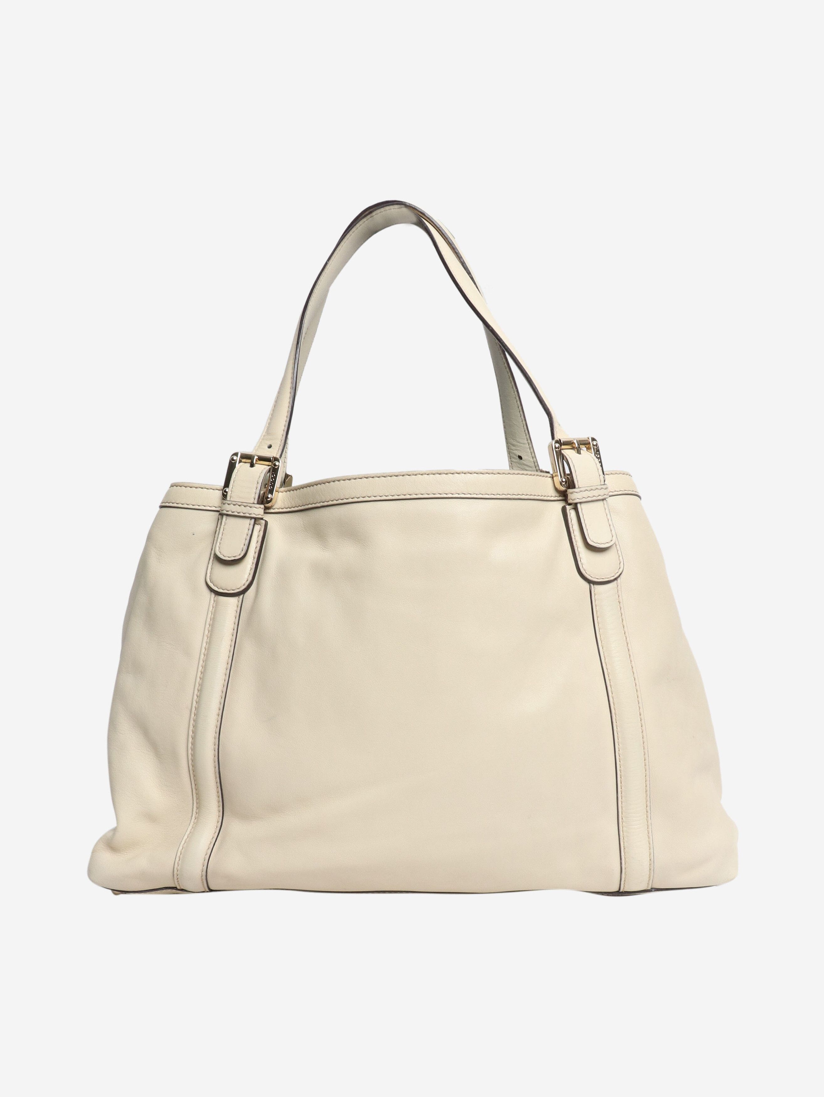 Gucci Cream Interlocking G leather tote bag Size ONE SIZE - 3 Thumbnail