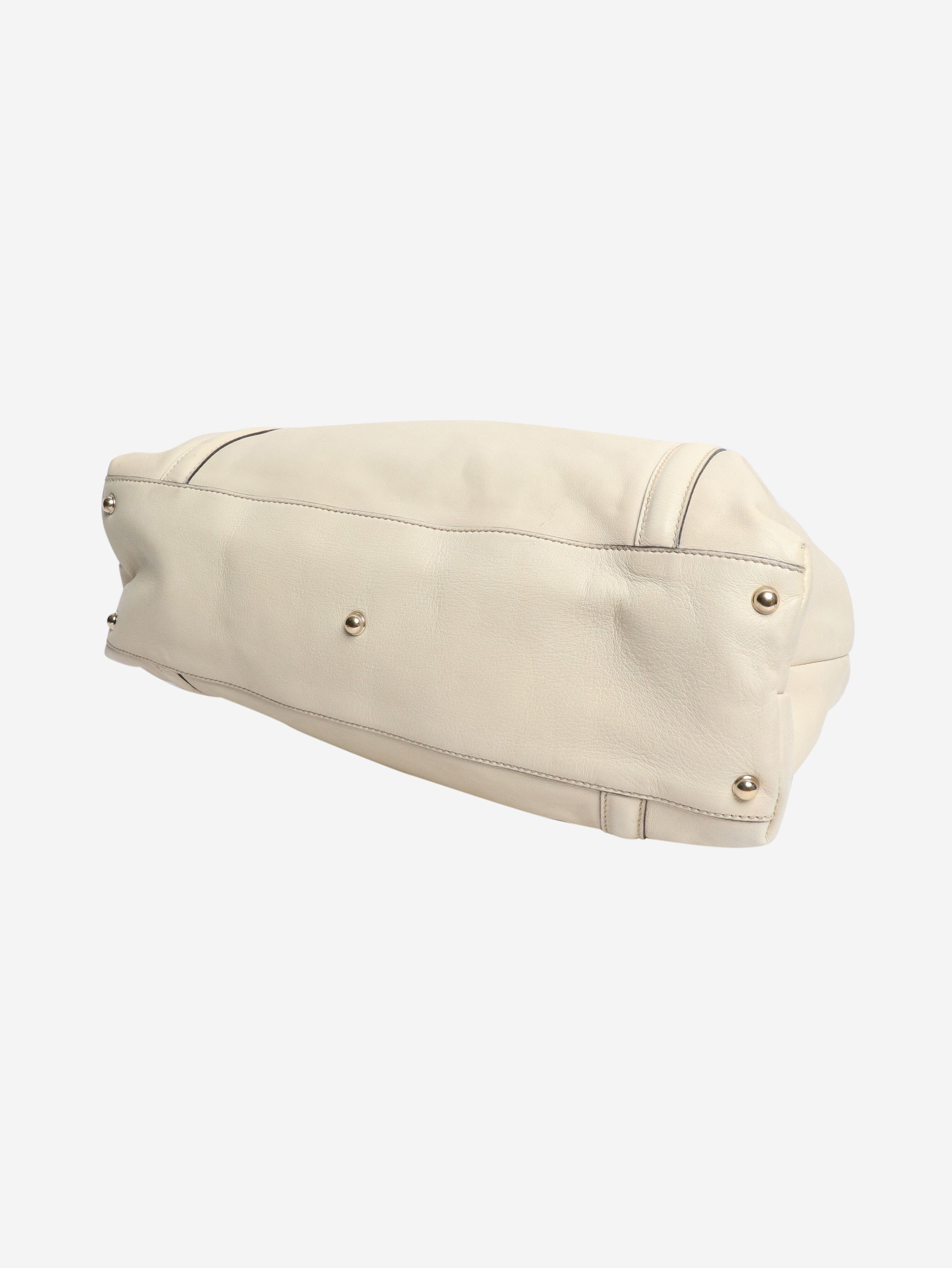 Gucci Cream Interlocking G leather tote bag Size ONE SIZE - 4 Thumbnail