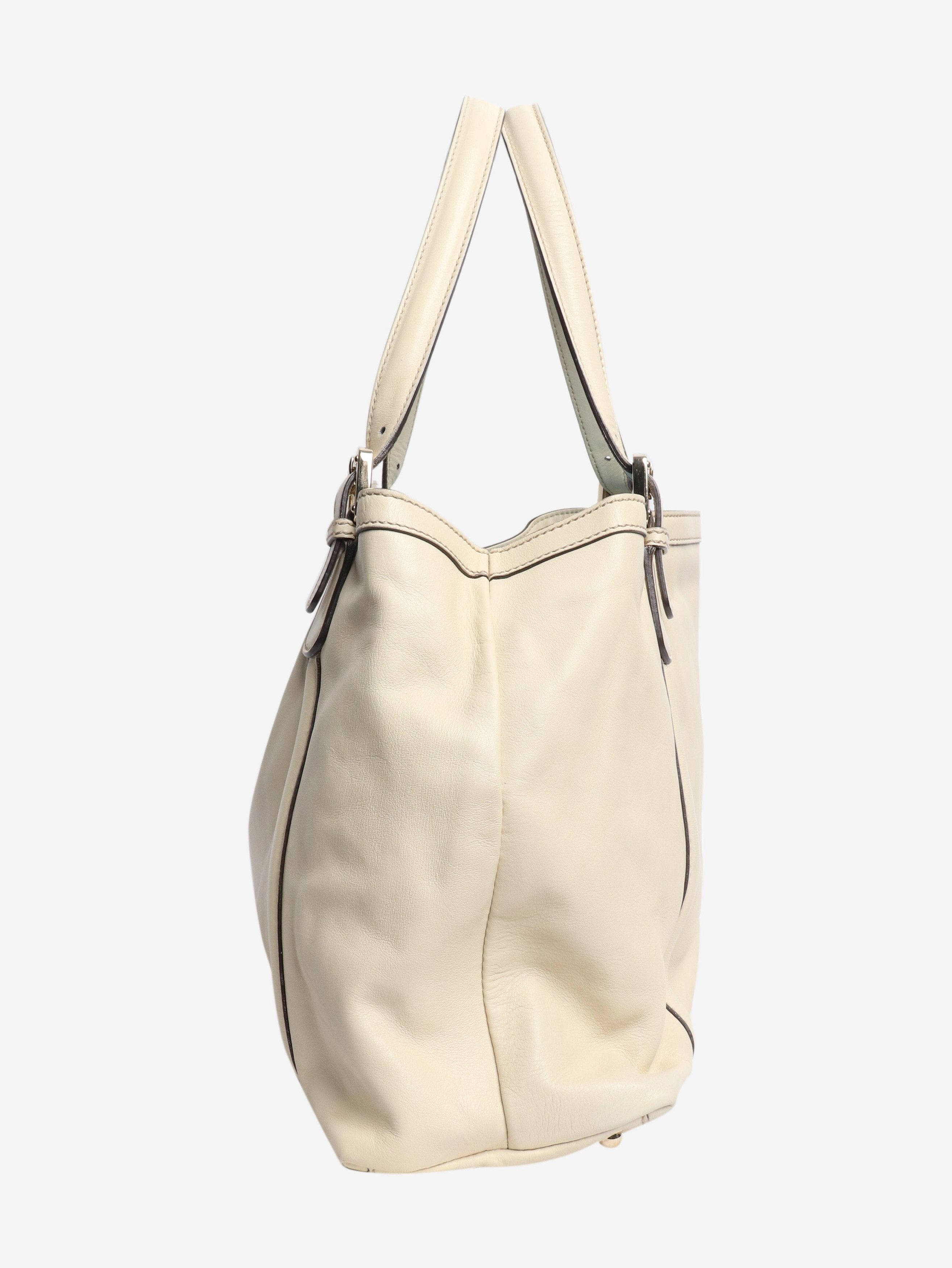 Gucci Cream Interlocking G leather tote bag Size ONE SIZE - 2 Thumbnail
