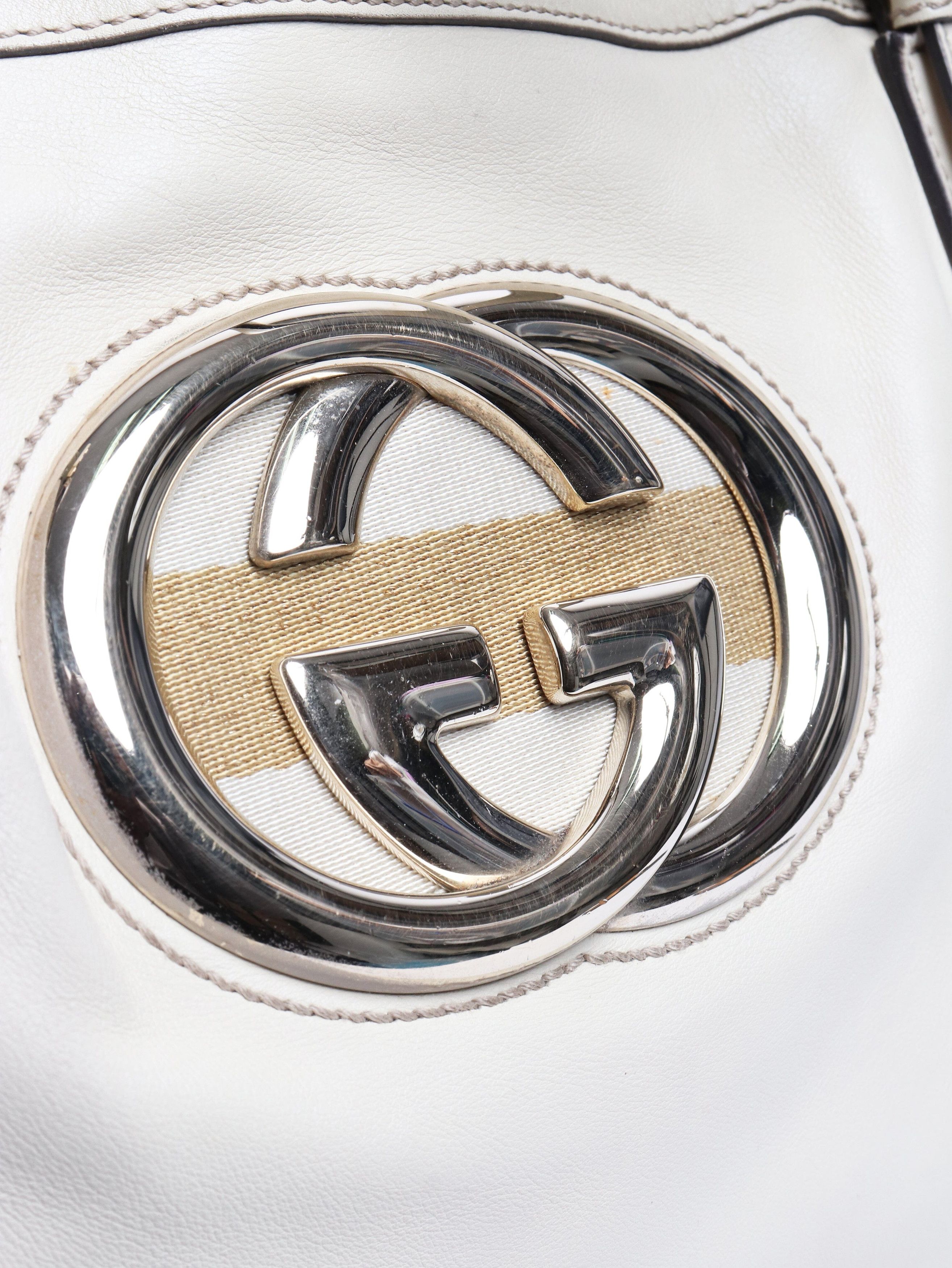 Gucci Cream Interlocking G leather tote bag Size ONE SIZE - 6 Thumbnail