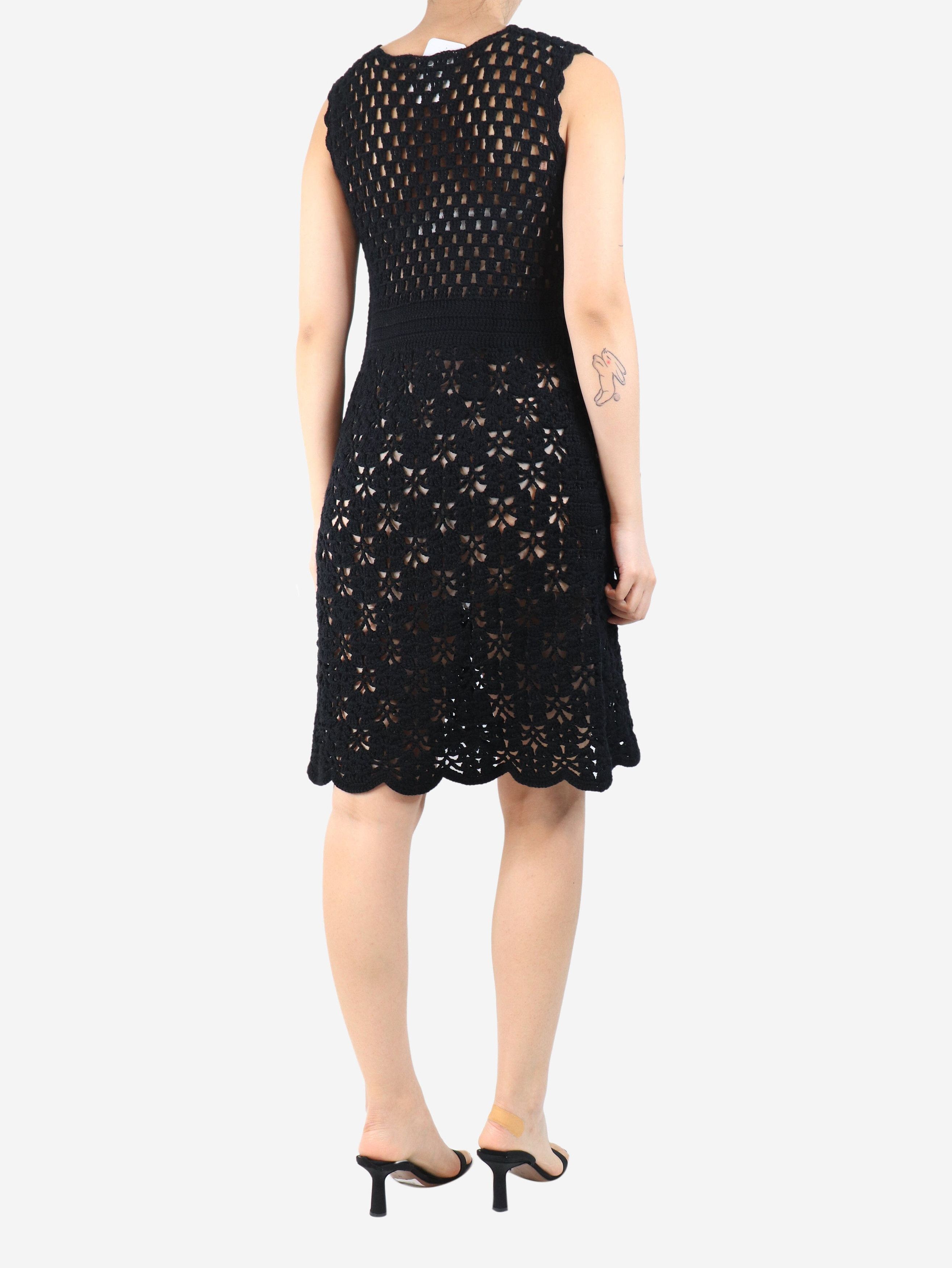 Prada Black crochet midi dress - UK 10 Size M / US 6-8 / IT 42-44 - 2 Thumbnail